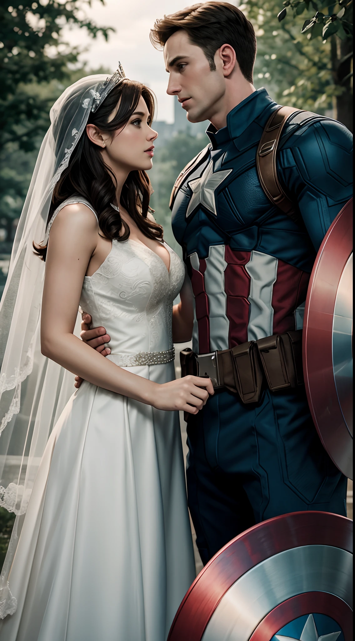 Captain america get married with girl