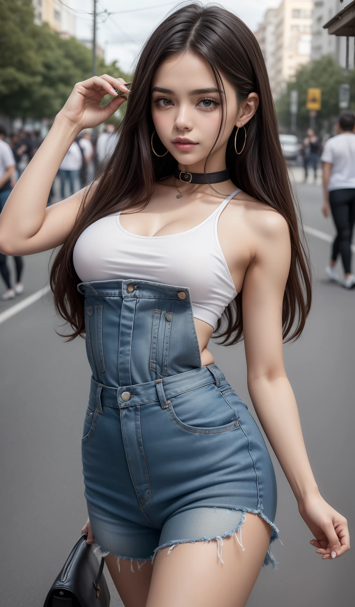 8k, Obra maestra, Foto RAW, La mejor calidad, detalle:1.2), fotorrealista, Fondos de pantalla CG unificados 8k extremadamente detallados, Profundidad de campo, cinematic light, Destello de lente, Trazado de rayos, (cara extremadamente hermosa, labios hermosos, Hermosos ojos), Cara de detalle intrincado, ((Piel ultra detallada)) 1girll, A oscuras, pelo color morado, sombra profunda, Bonita chica coreana, Kpop idol,(Cuerpo musculoso muy delgado y delgado:1.3), ((Ver el visor)), (gran sonrisa), (micho vestido blanco de seda medio transparente), (zapatos de tacon alto), (Bragas expuestas), ((Disparos en cuerpo completo de pie)), (tomas de cuerpo completo caminando), (Injection cuff), (fondo parque), (luces de neon), (noche), Bonita chica coreana, Pendientes, brazalete, collar, pantys, ojos claros, andante, (Pale skin), Cara hacia adelante, (ojos grandes), Go back, (Tiro trasero)