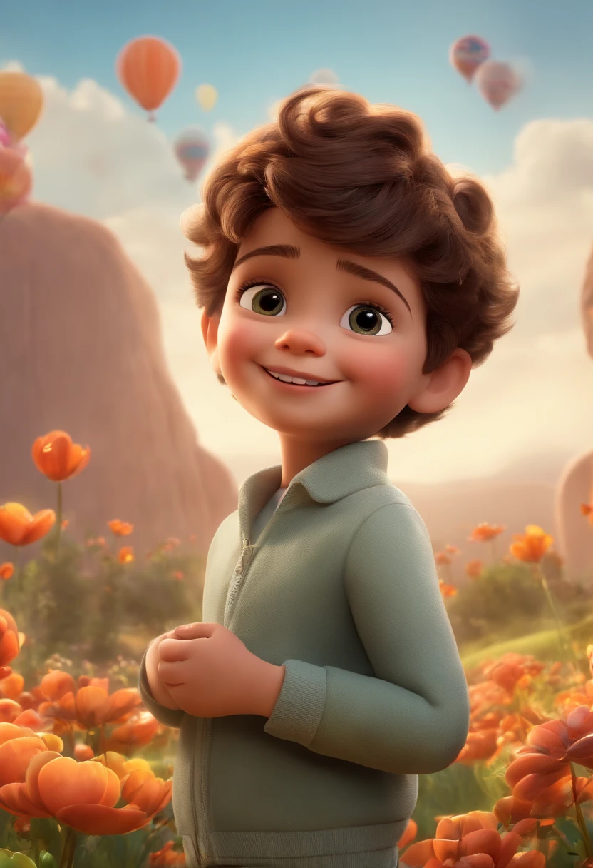 a happy cute standing short hair, vestindo uma fantasia espacial, , fundo branco, barnet, tom, Estilo Pixar, ..3d, desenhos animados, rosto detalhado, asymmetrical 16k