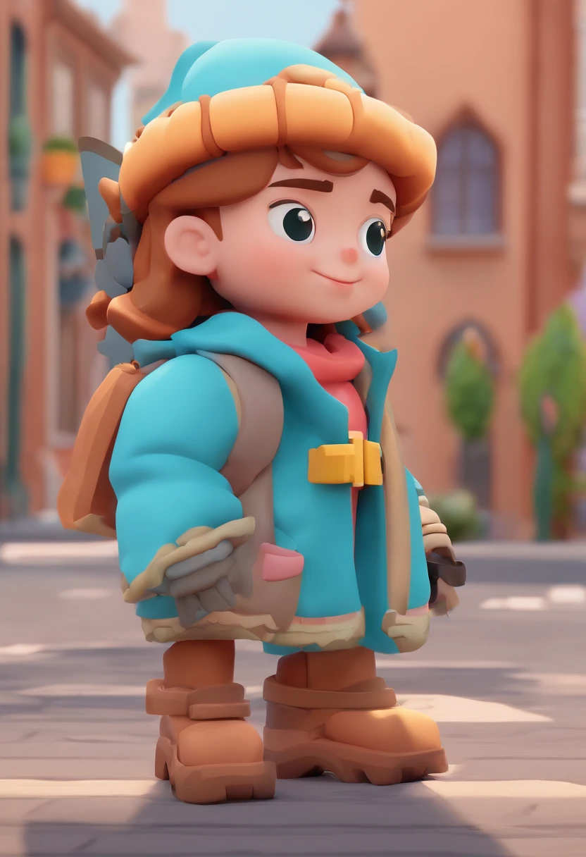 child girl, cabelos longos e cacheados, bicicleta, 
And grandma pushing, Animation Characters, Caractere estilizado, animation style rendering, 3D estilizado, Arnold Maya render, 3 d render stylized, toon render keyshot, Personagem 3D, Personagem 3D, 3d rendering stylized, 3 d character render, personagem de desenho animado, Personagem de close up, Pose de personagem,  (Estilo Pixar) (master part:1.2) (Bokeh) (best quality) (pele detalhada) (textura detalhada) (8k) (argila) (Cinematic lighting) (foco nítido