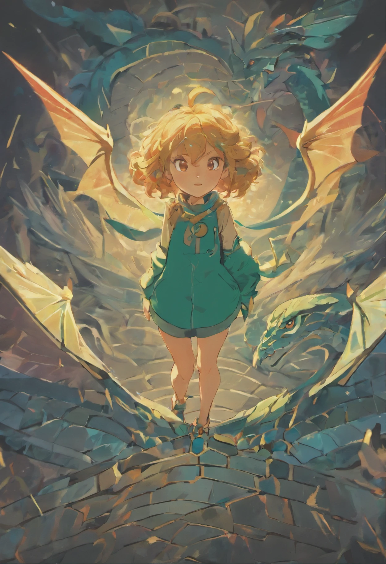 retrato da mulher, on top of a Dragon ::style cartoon, (((Front view))), Estilo Disney Pixar, Filme 3D, altamente detalhado, vivid colors (((corpo inteiro))) ::n_style realista, anime