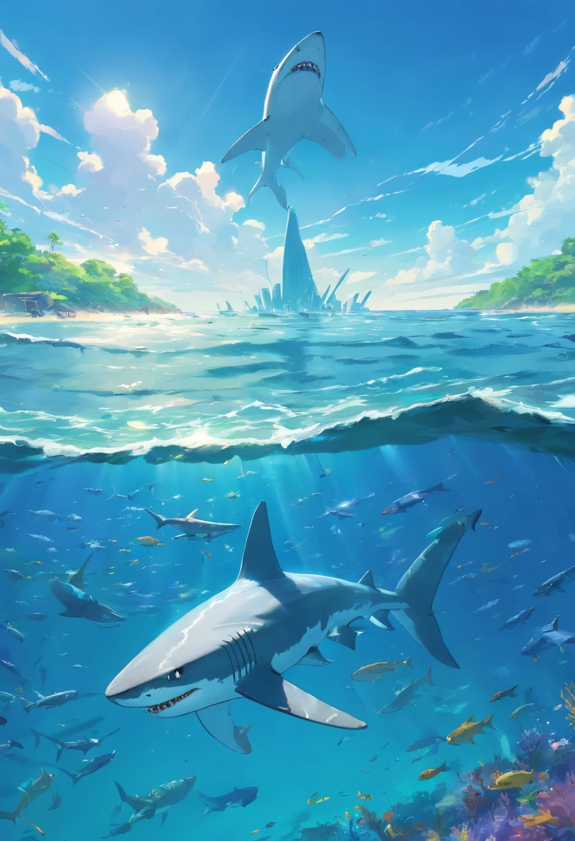 the shark sea surface 16:9