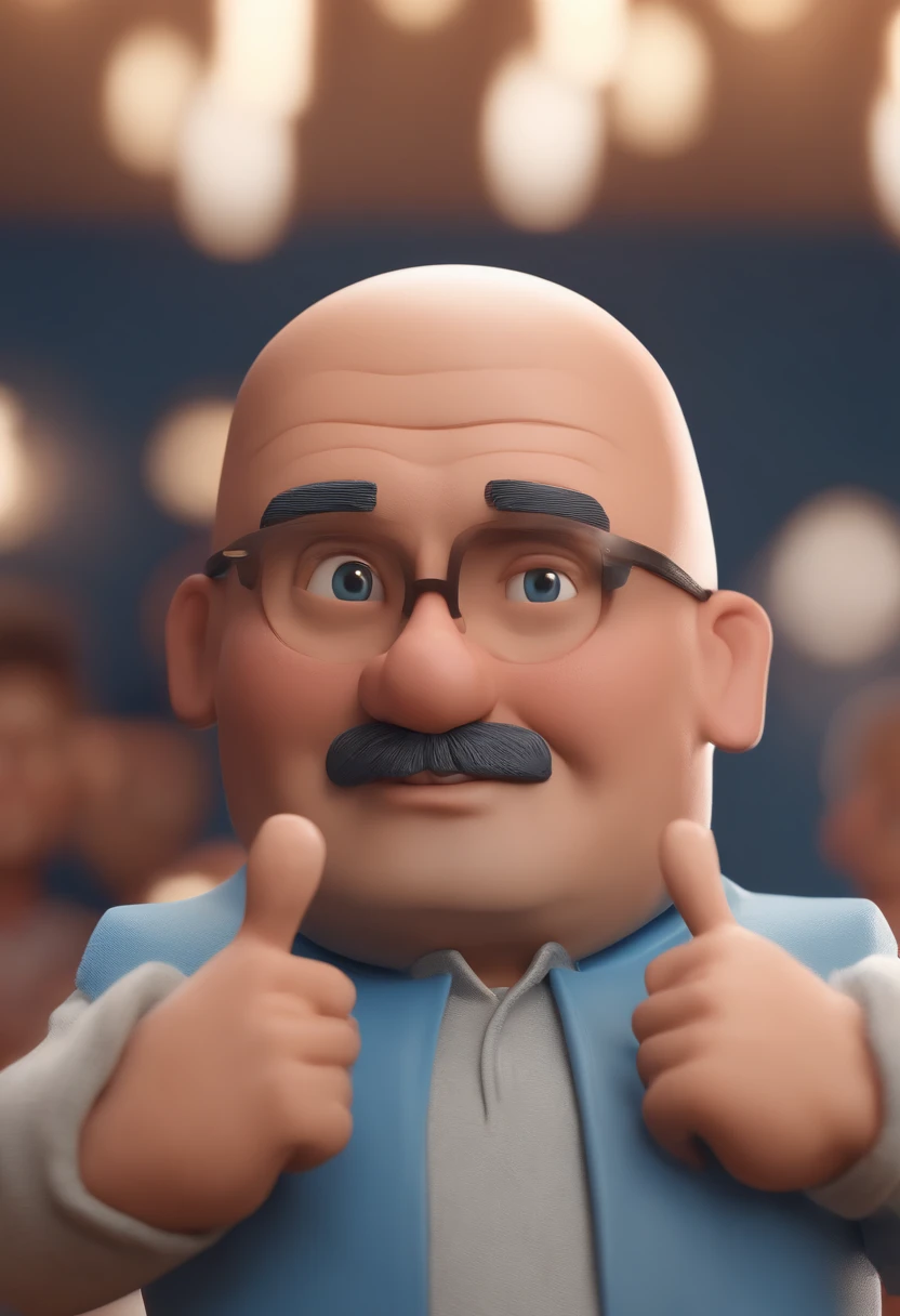 Cartoon character of a man with goatee cap a blue shirt, animation character, Caractere estilizado, animation style rendering, 3D estilizado, Arnold Maya render, 3 d render stylized, toon render keyshot, Personagem 3D, Personagem 3D, 3d rendering stylized, 3 d character render, personagem de desenho animado, Personagem de close up, Pose de personagem, (Estilo Pixar) (master part:1.2) (Bokeh) (best quality) (pele detalhada) (textura detalhada) (8k) (argila) (Cinematic lighting) (foco nítido