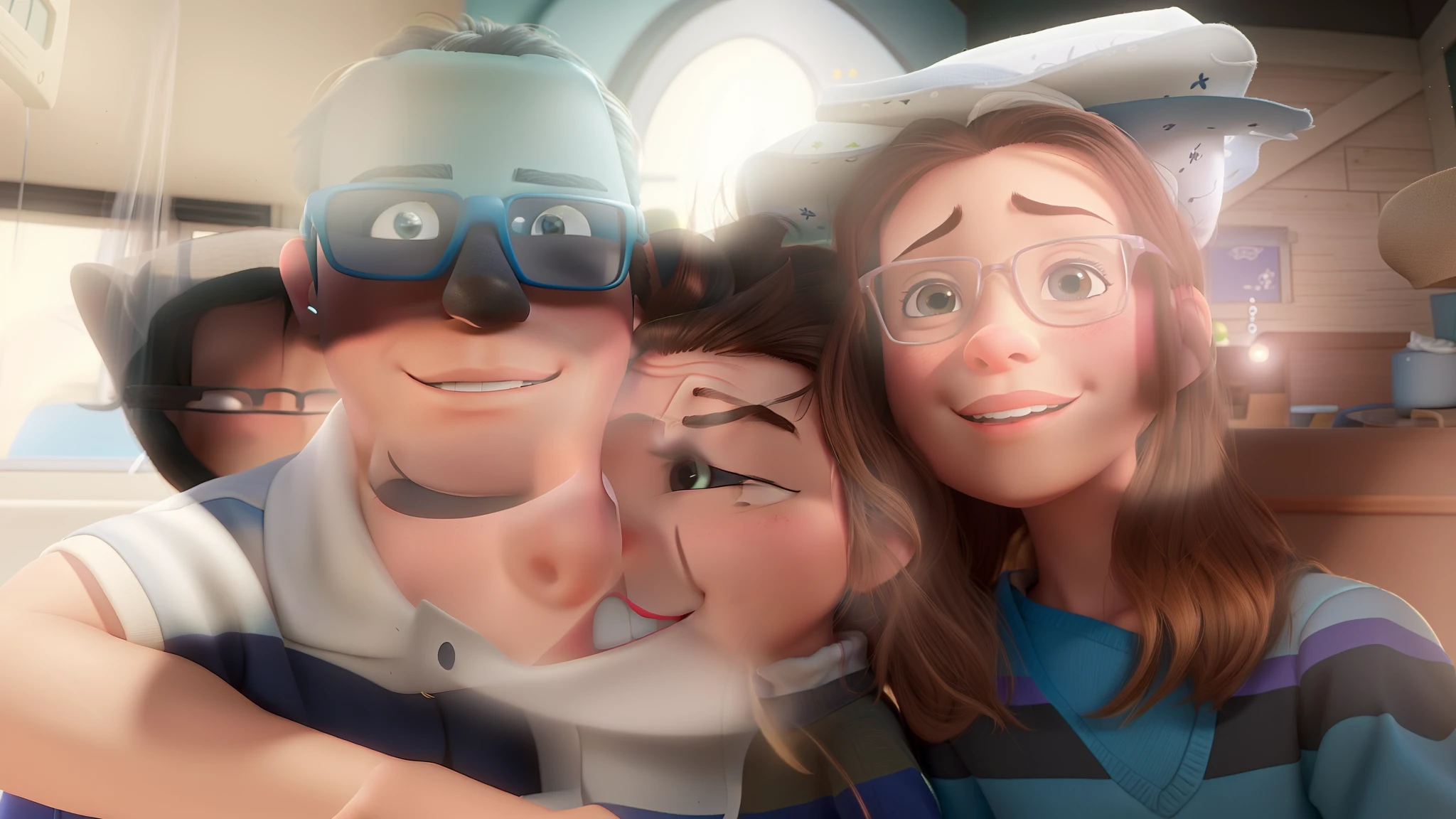 casal no estilo disney pixar, alta qualidade, melhor qualidade