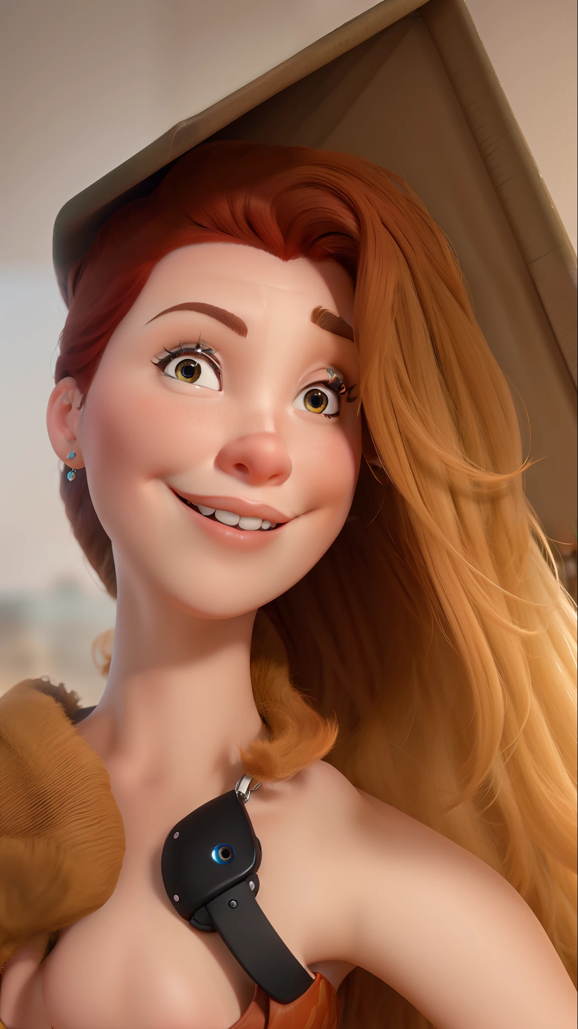 Mulher, ruiva, inspirado Disney Pixar