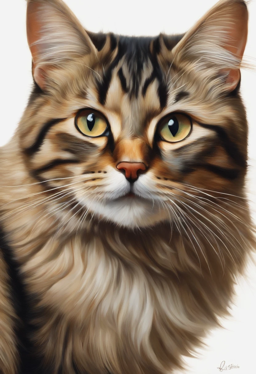Havia um gato sentado ao lado de um copo de leite, gato bebendo leite, Illustration of 1 cat, Ultra-realistic illustrations, Ultra-realistic illustrations, hyperrealistic illustration, Um gato. Pintura realista, autor:Wayne Inglaterra, realistic illustration, Ultra-realistic illustrations, retrato, Close portrait, Surrealismo premiado, autor:Lisa Mirroy, Directed by: Galen Dara