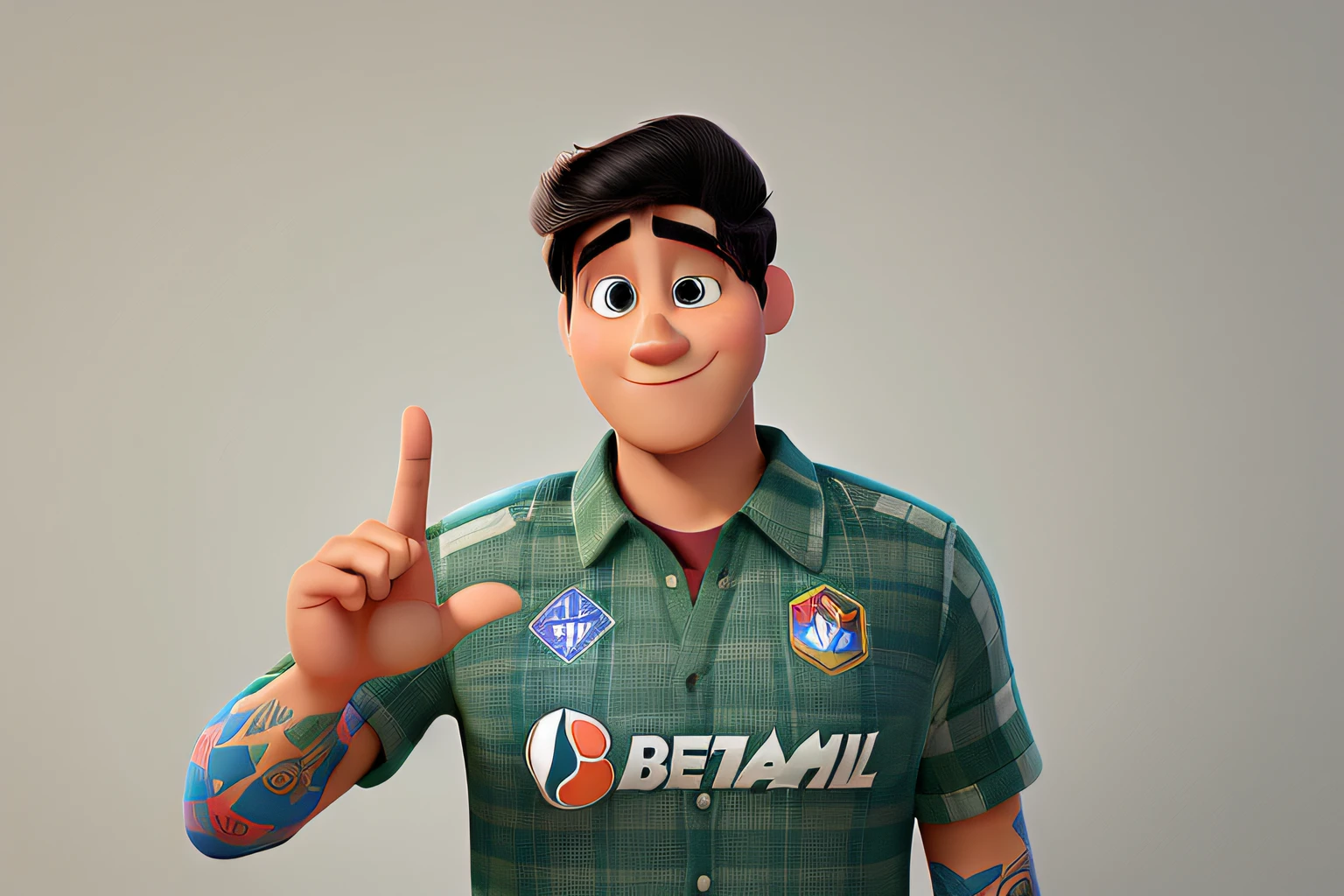 Um homem estilo disney pixar, alta qualidade, melhor qualidade