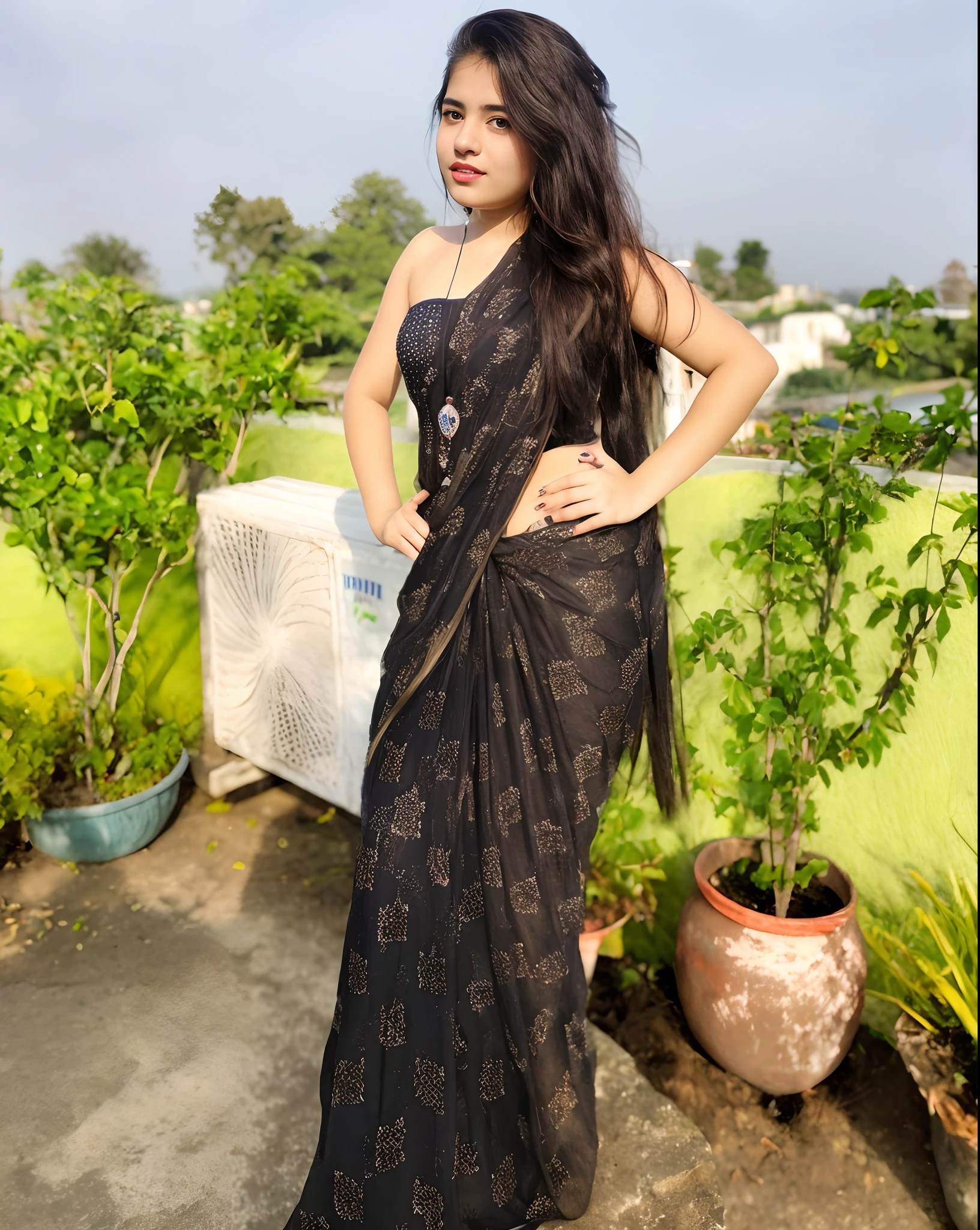 photo portrait of indian girl 18 years old girl , wearing blue tip, outside on a sunny autumn day, looking at viewer, lense flare, (realistic eyes, symmetric face:0.8) (masterpiece:1.2) (photorealistic:1.2) (bokeh) (best quality) (detailed skin) (intricate) (8k) (HDR) (cinematic lighting) (sharp focus), big breast, big natural lips, dark red lips, sparkling day dreams eyes.