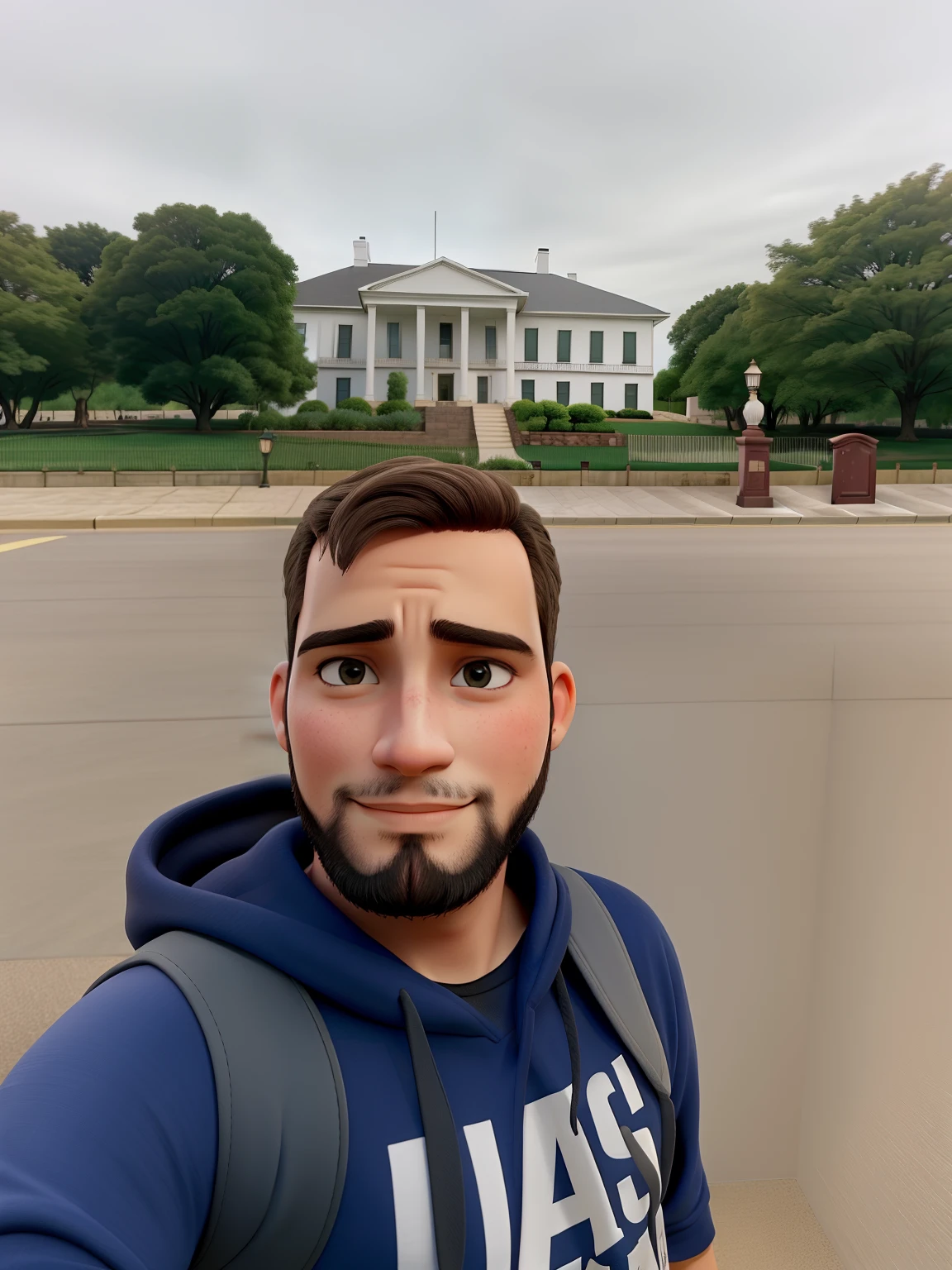 Estou em frente a casa branca em Washington nos estados unidos