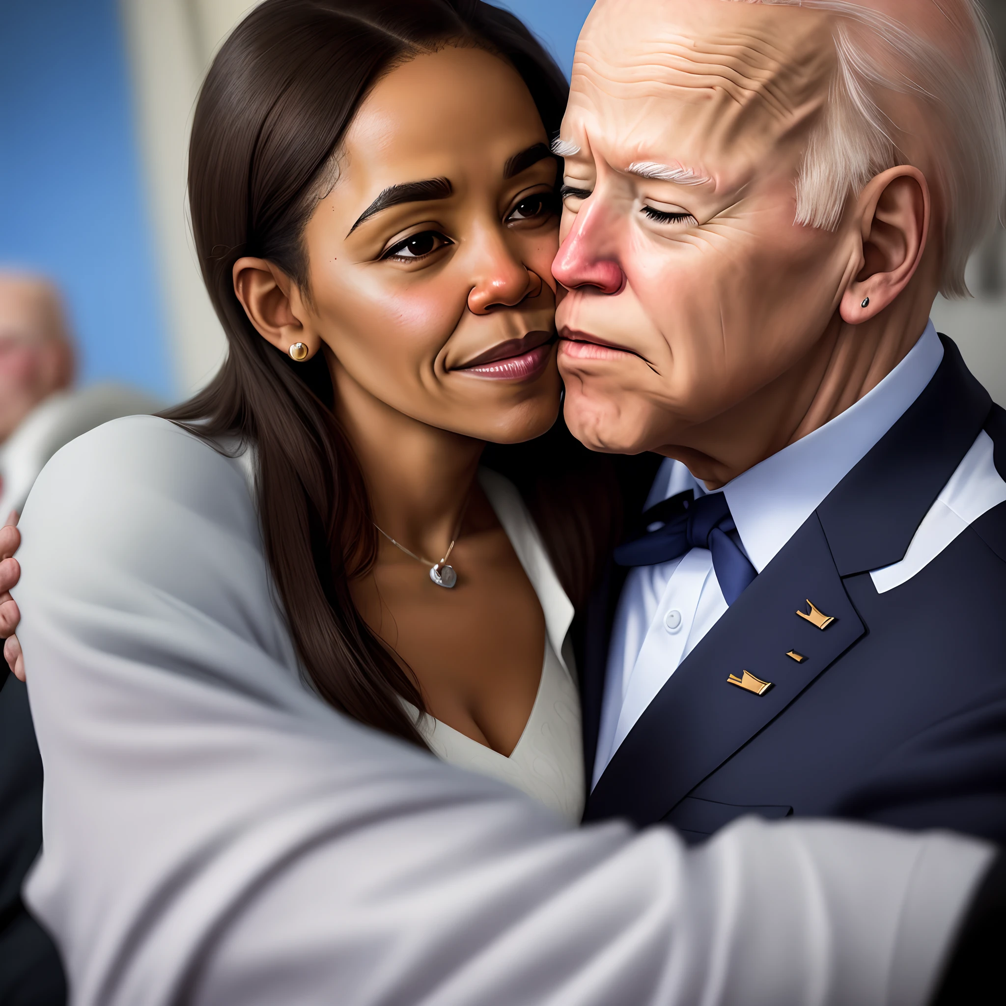 Obama kissing Joe Biden
