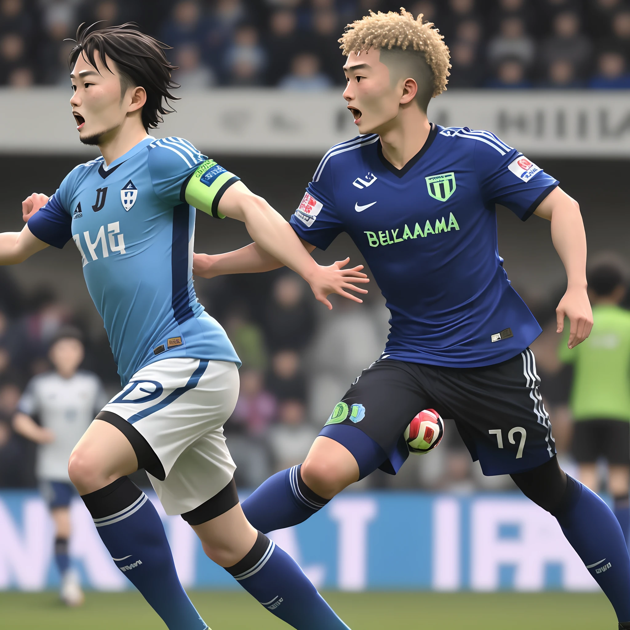 Supporters of Yokohama FC and Shonan Bellmare are in the battle to remain in the J1 soccer league