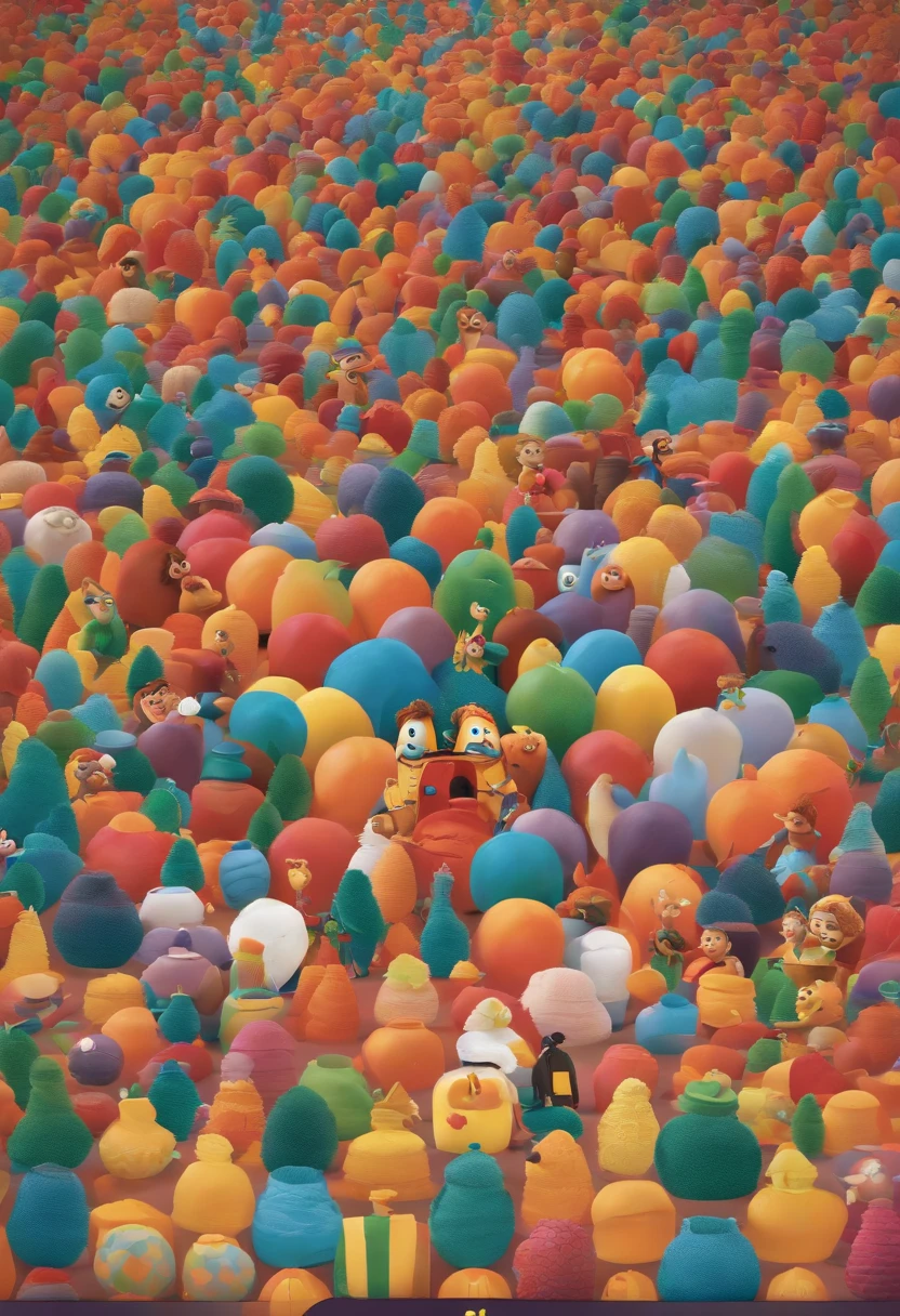 Um poster da Pixar, casal de namorados morenos