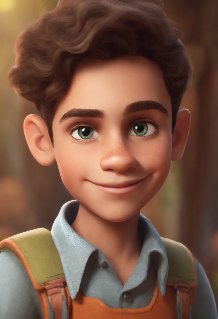 image of a boy for a story in a video for youtube in pixar format he is Garrafito is the questioner and would like to be the leader of the class