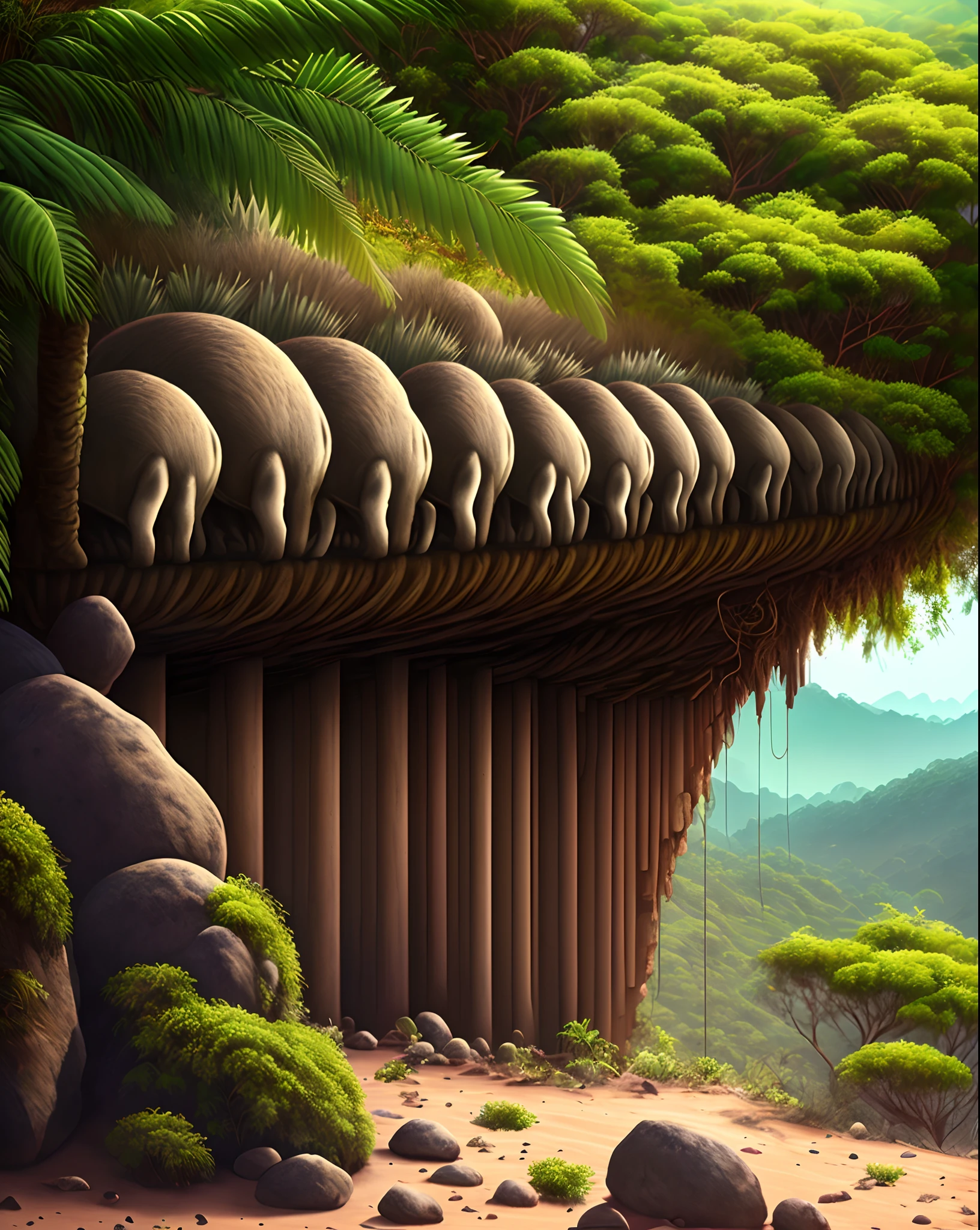 Um esquilo em cima de um burro na floresta