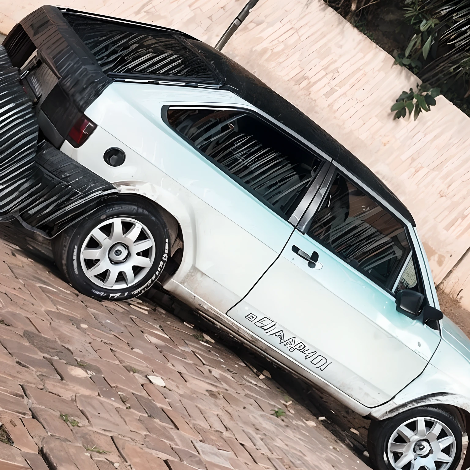 Carro gol quadrado cor branca