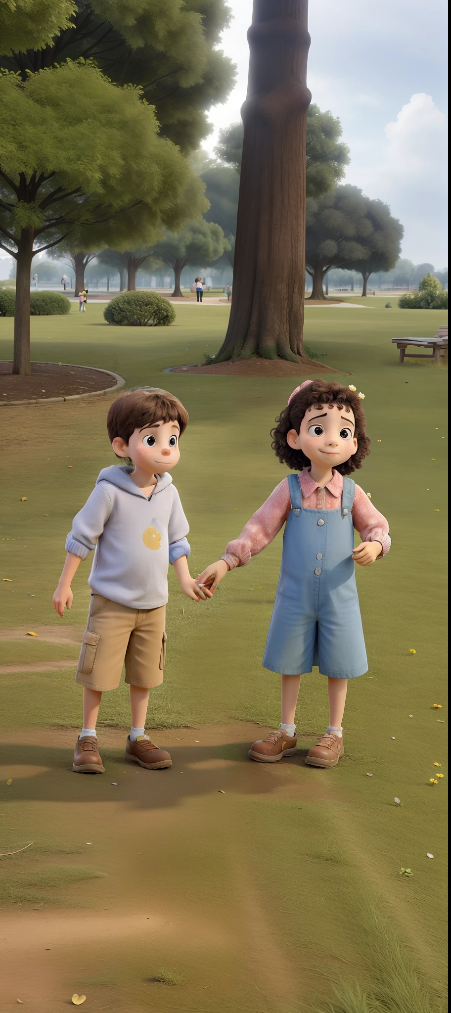 Obra-prima, de melhor qualidade, A couple of  holding hands standing in the park