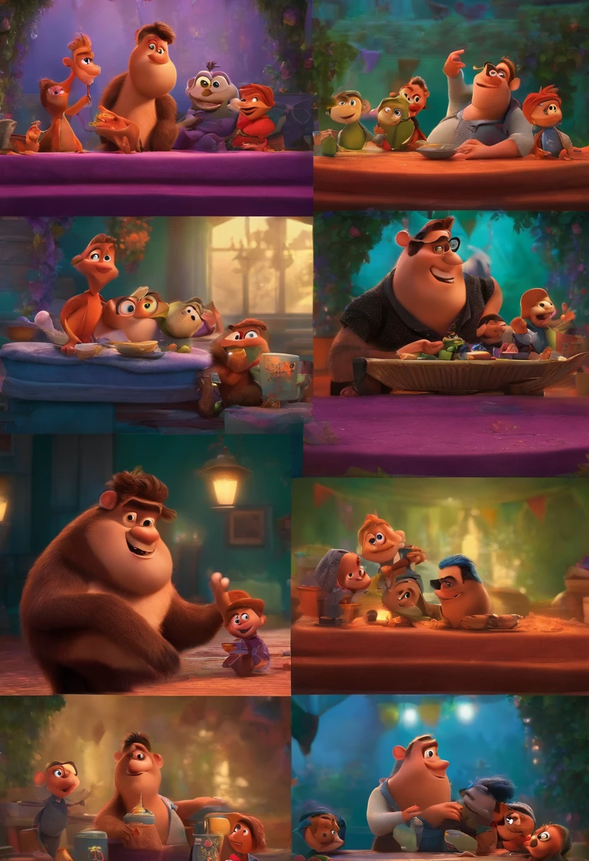 movie If You Drink, Don't Marry in the Pixar Cartoon Style with the Boys in the Shrapnel Brothers Outfit from Disney Cartoons