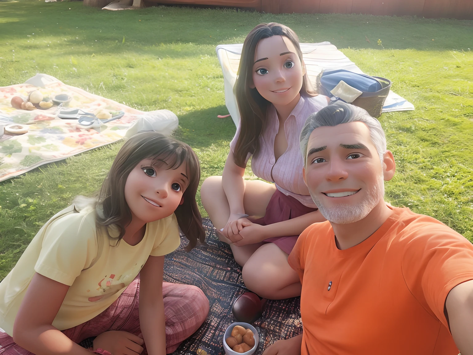 Family on a picnic