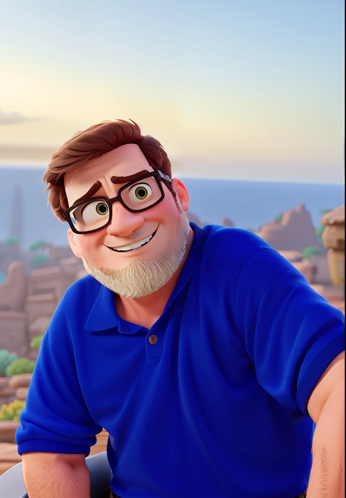 Um homem estilo disney pixar, alta qualidade, melhor qualidade