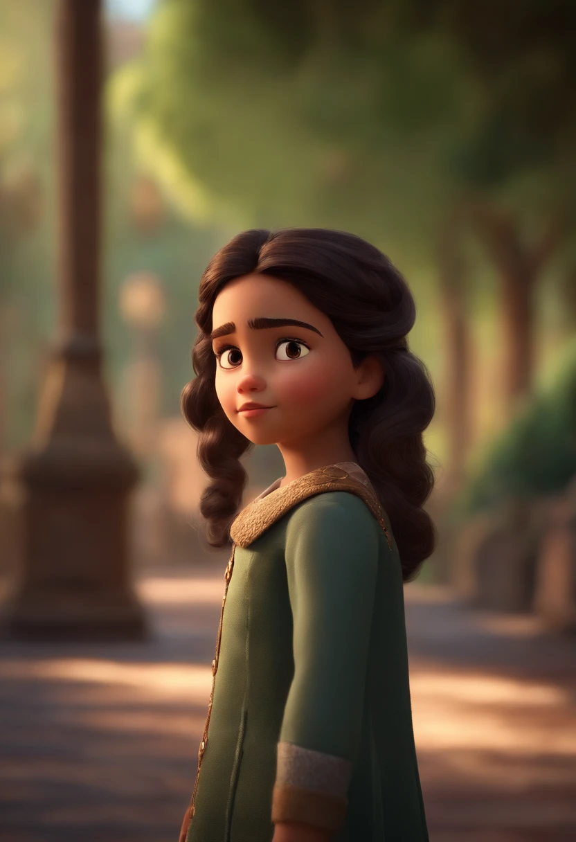 Image of a girl for a story in a YouTube video in Pixar format, She's the little allabester, She's the leader of the class, He's outgoing, Brincalhona e risonha e levanta-se para um monte de coisas