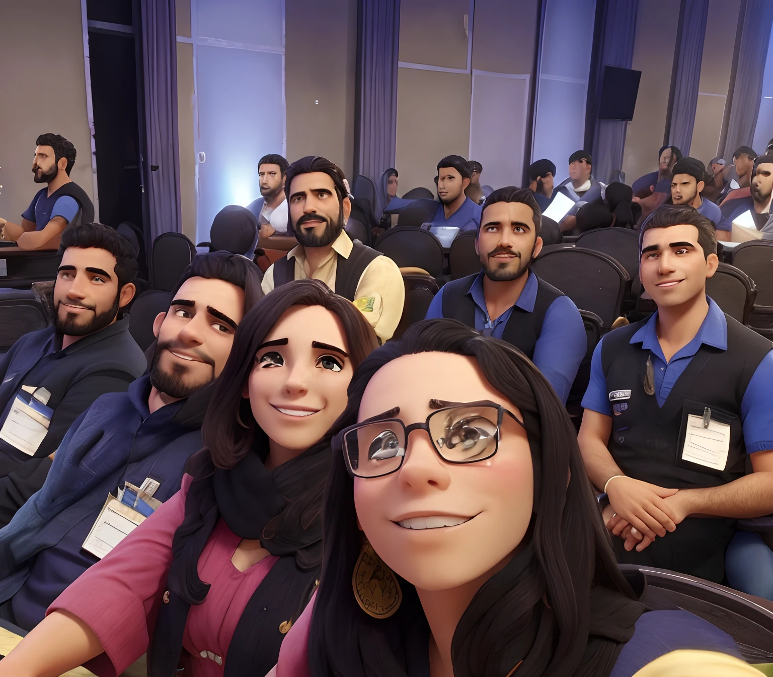 amigos de trabalho, homens de barba
