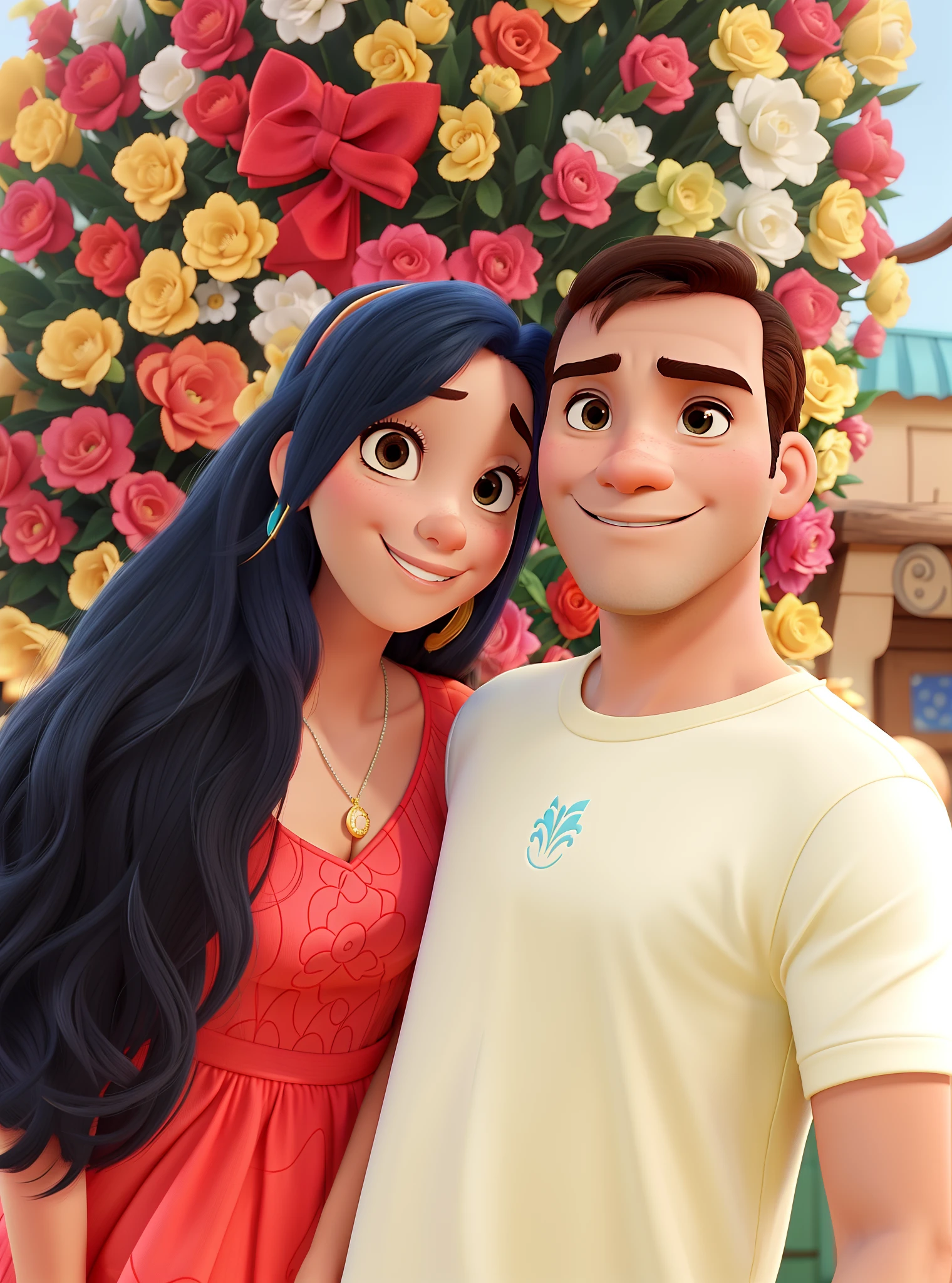 Casal estilo Disney pixar, alta qualidade, melhor qualidade