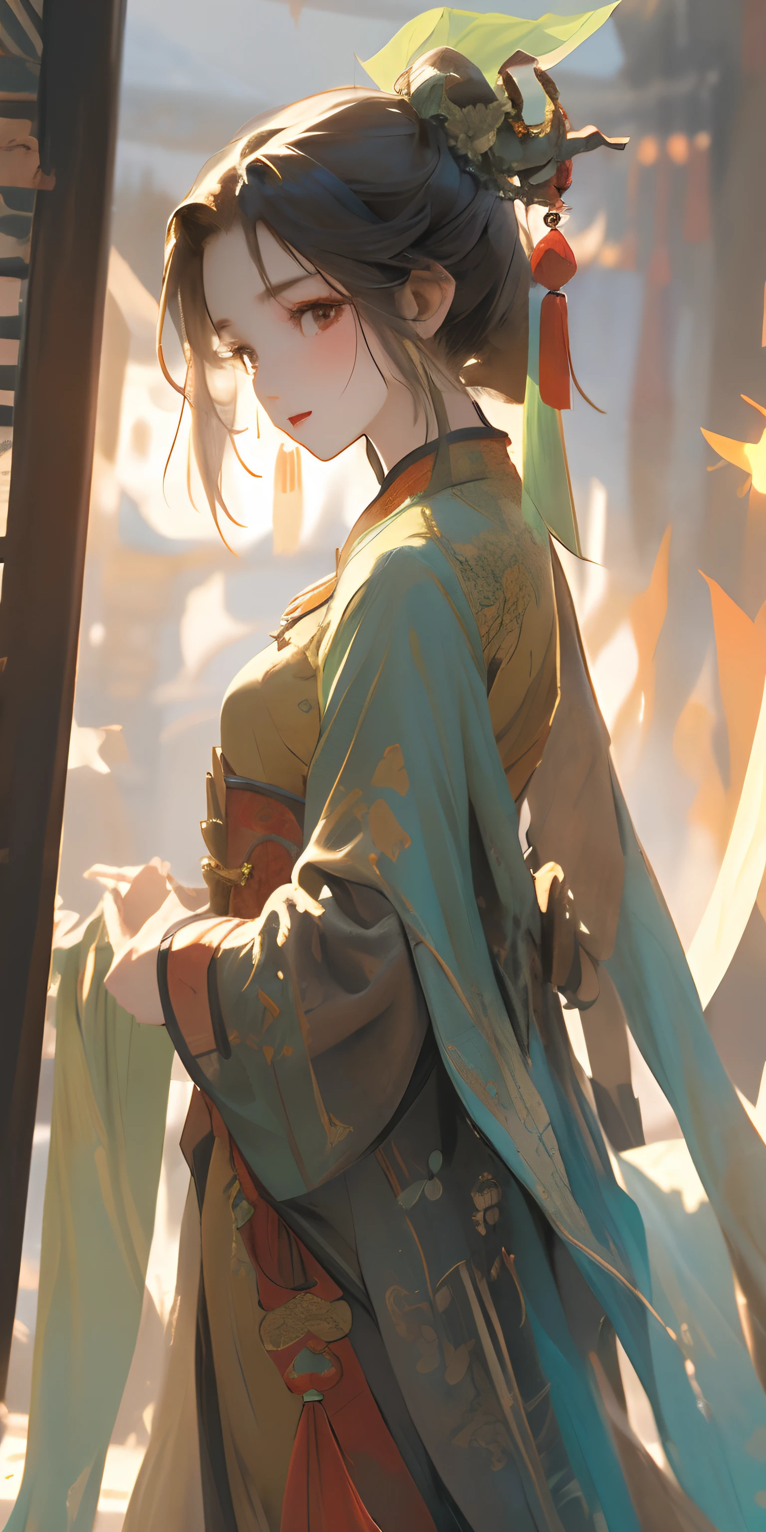 , masterpiece, best quality,
1girl,solo,Chinese cloth,Chinese style,glowing, sage green