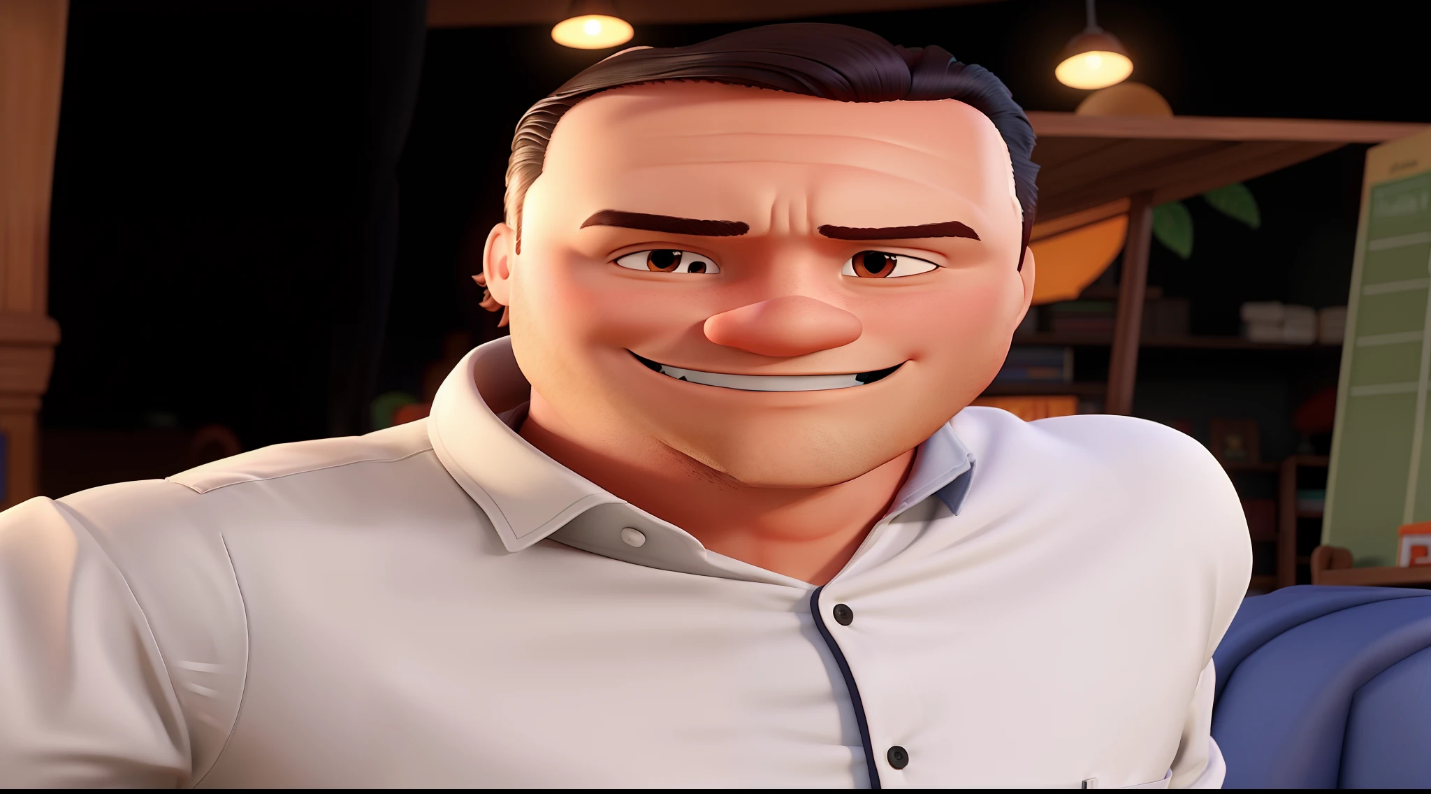 um homem moreno, estilo pixar, melhor qualidade, highes definition