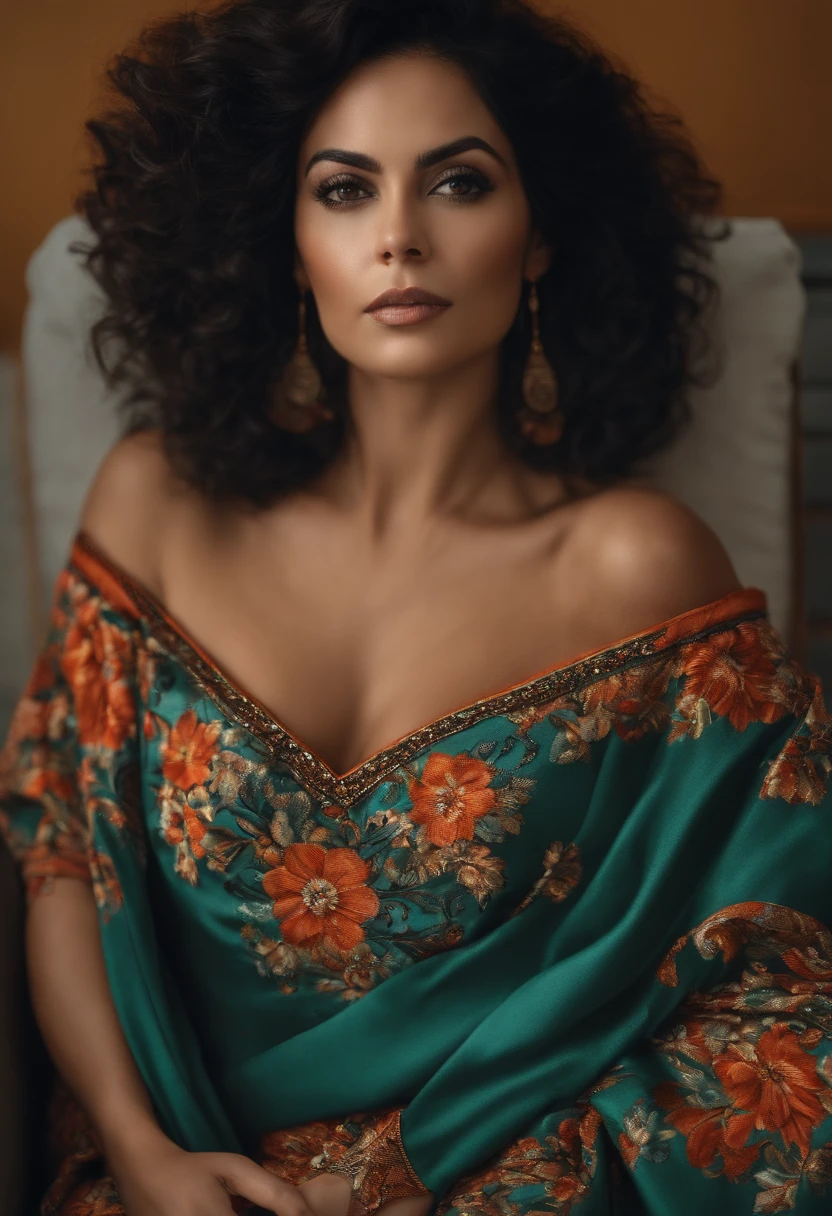 Mulher morena, black middle hair, no hospital atendendo um paciente na fisioterapia