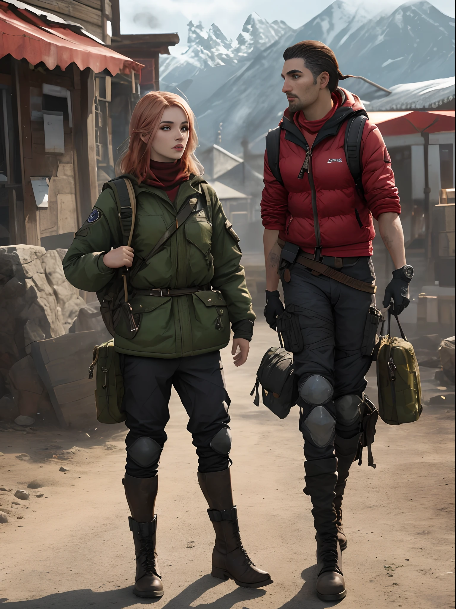 let's create a hypothetical character for the game Far Cry 7:
Nome: Ava Thorn
Physical Appearance: Mulher, cabelos ruivos ondulados, olhos verdes.
Vestimenta: Jaqueta de couro preta com correias e bolsos, tactical pants, botas de combate. Mochila com suprimentos.