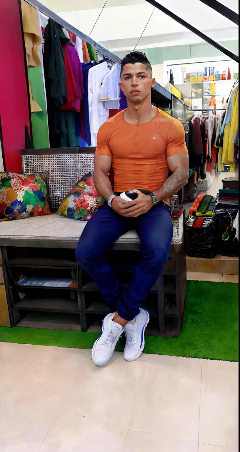 There's a man with a black shirt and a banana in his hand, Retrato de Danny Gonzalez, José Moncada, caio santos, Ronaldo Nazario, Phenomenon Ronaldo Nazario, Retrato tirado 8 K, inspirado em Carlos Berlanga, Joel Torres, Dan dos Santos, taken in the early 2020s, Foto de perfil do headshot, andrew gonzalez