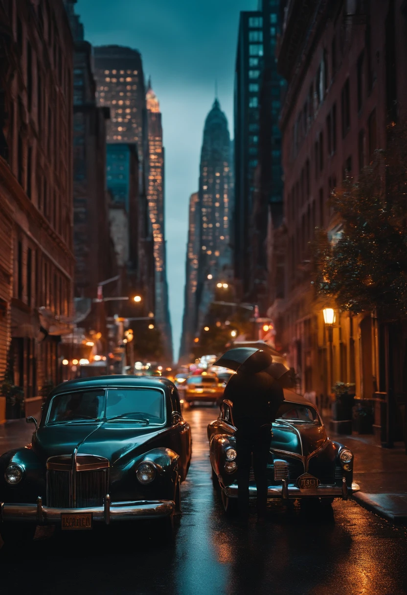 Criar imagem de homem negro, estilo pixar em uma paisagem de nova york
