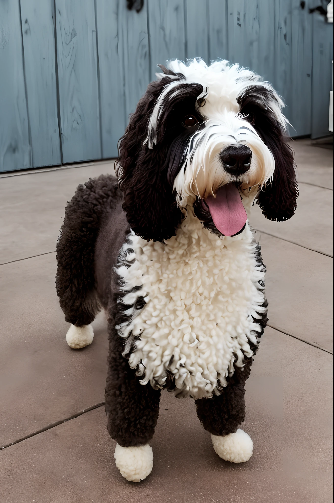 Sheepadoodle named Rigby Pixar style