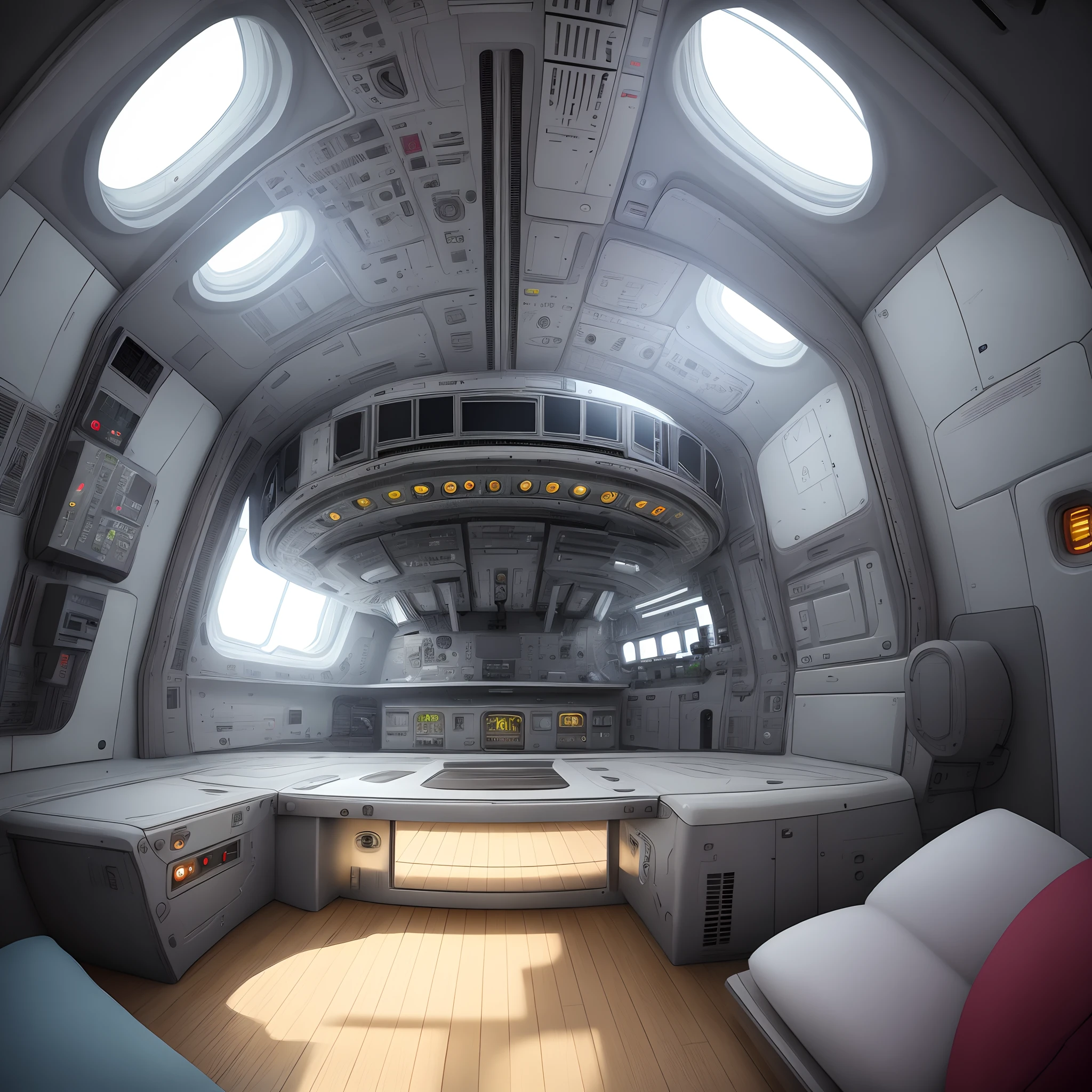 Inside the spaceship