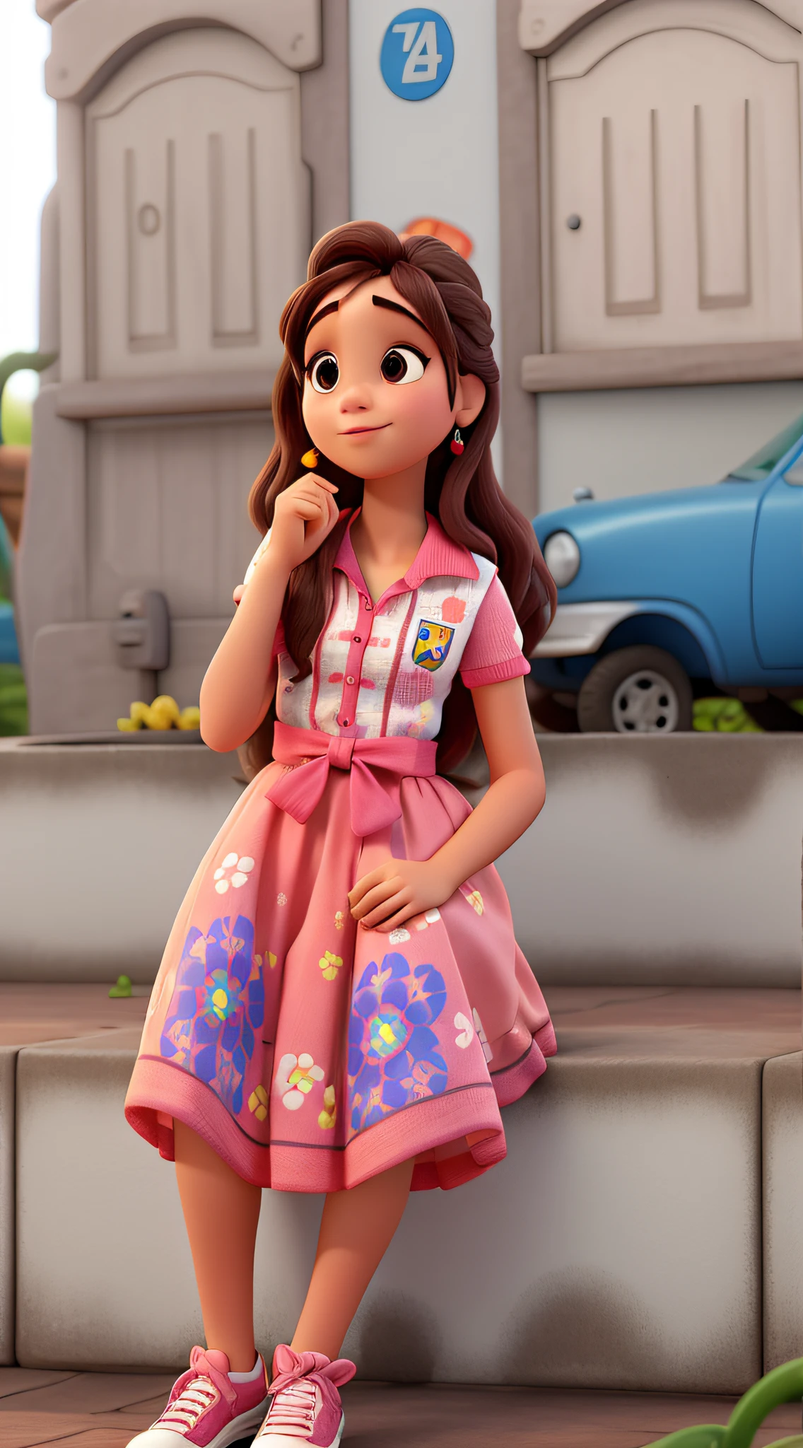 uma , pele branca, estilo disney pixar, alta qualidade, melhor qualidade