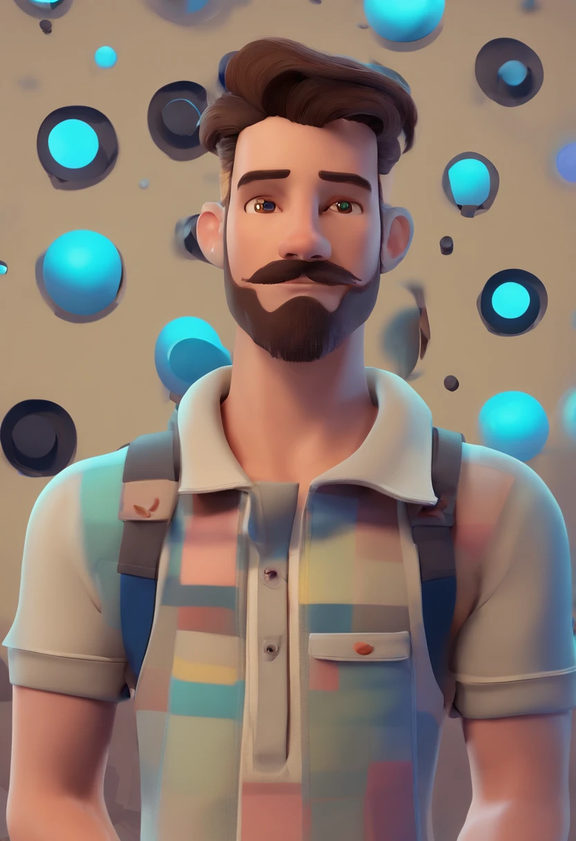 personagem dos desenhos animados estilo pixar disney de um homem com de 23 anos com cabelos pretos, Small beard and mustache starting to grow, trabalhando no computador fazendo anuncios, pele branca, magro, but not too skinny, Normal physiognomy Man in black sweater standing in front of a black wall, Condutor de Ene, Raphael Personnaz, Anton Fadeev 8 K, Aykut Aydogdu, Vitaly Bulgarov, andrzej sykut, Darius Zawadzki, Jakub Rebelka, retrato de perfil, Marcos Eduardo Fischbach, Cristiano Orrillo