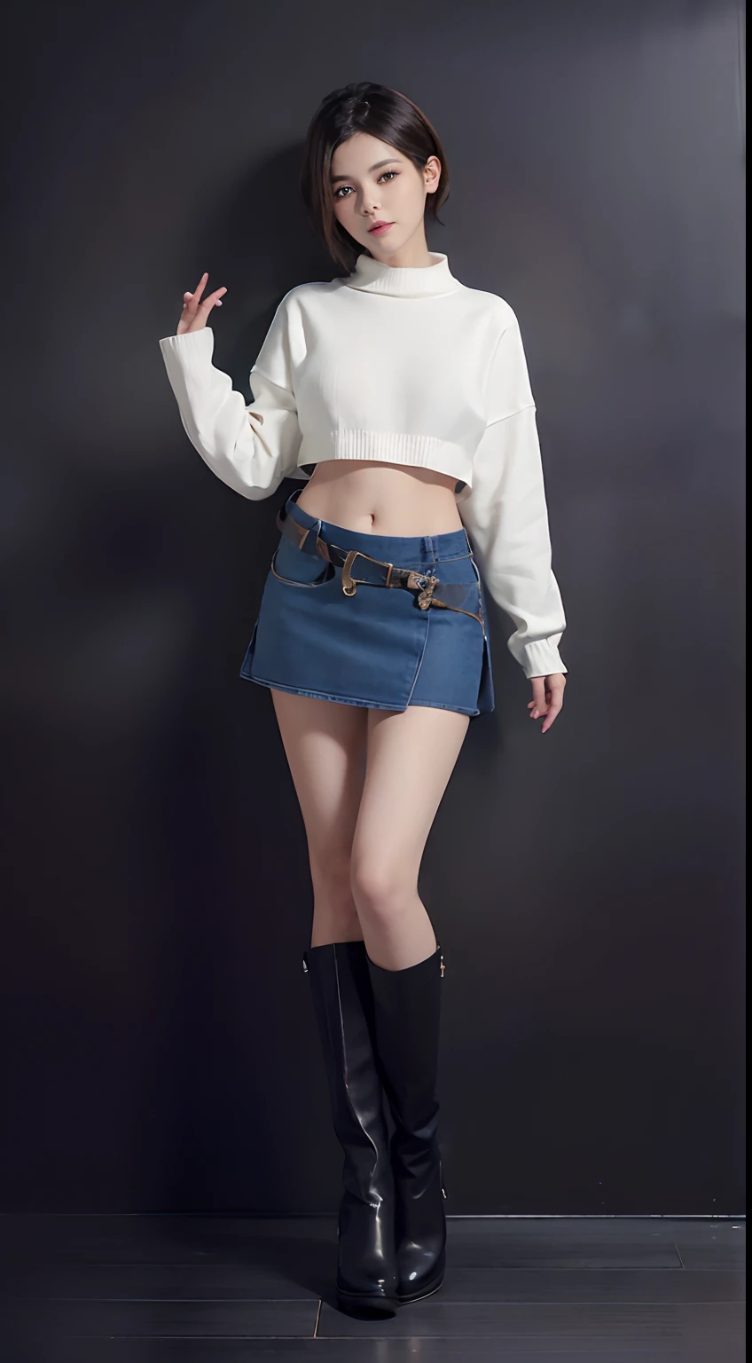 ((beautiful countenance))、(Raw photography、top-quality: 1.4)、beautiful expression、(Lifelike face)、(A dark-haired、short-hair:1.3)、Beautiful hairstyle、realisticeyes