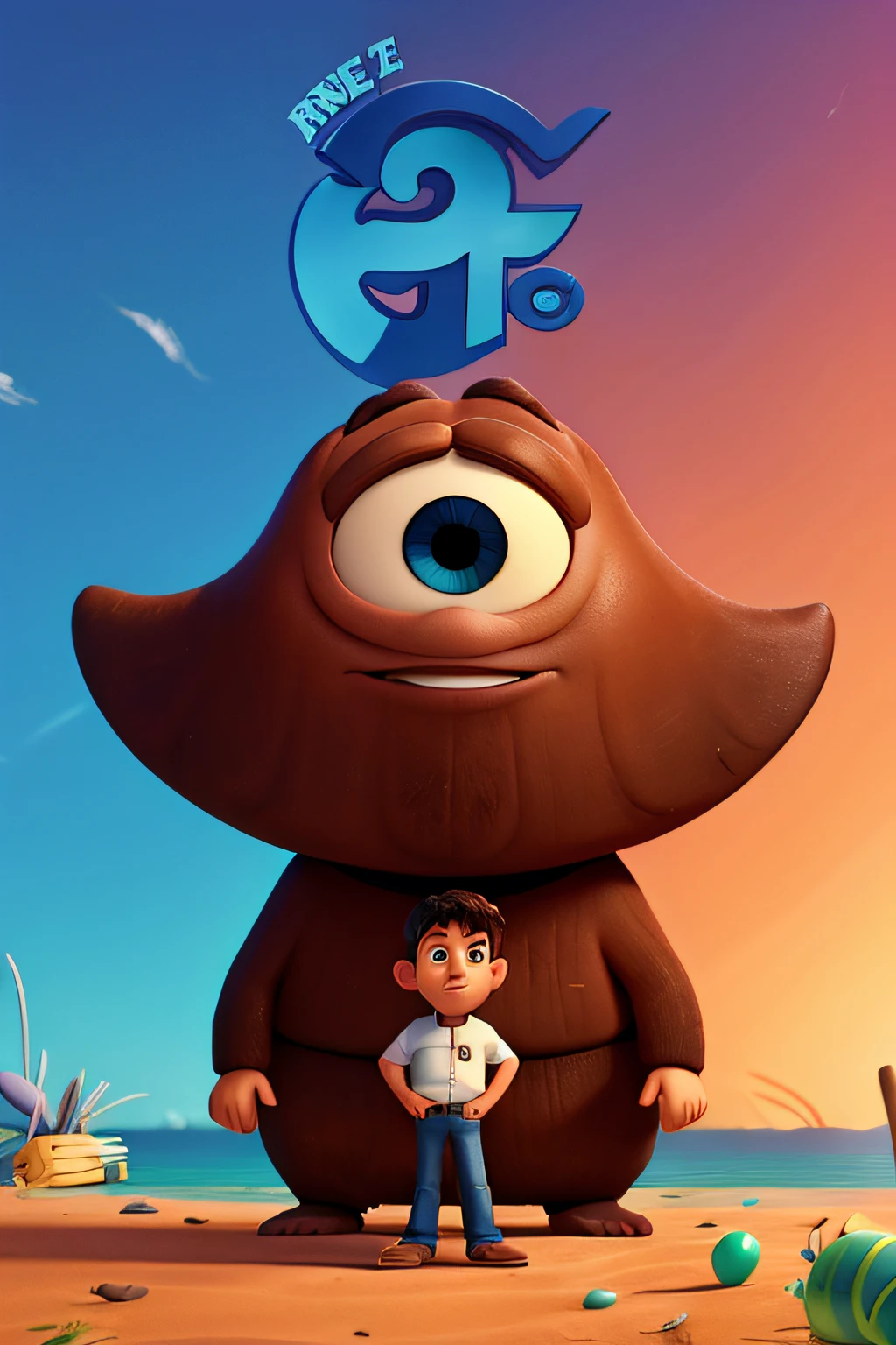 poster ao estilo pixar