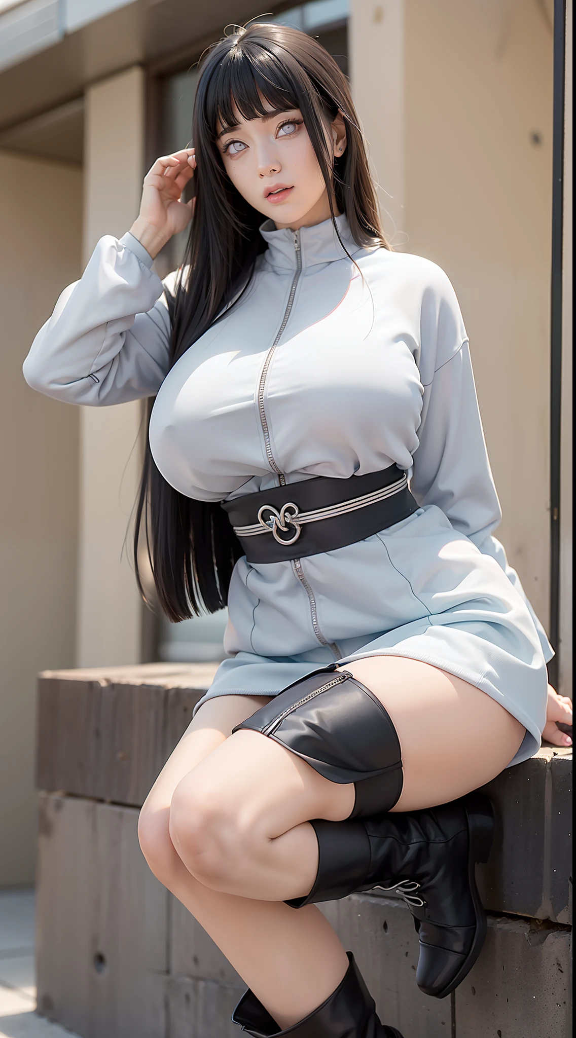 ((foto- ultra realista da sexy Hinata Hyuga, deusa da beleza, muito linda e perfeita Hinata Hyuga, detalhes perfeitos, foto profissional)), She is portrayed as a tall, jovem esbelta e graciosa, with long dark hair that reaches her waist . Her eyes are pearl-colored, Characteristic of Hyuga clan members. Her lips are straw and perfect, ((Ela tem seios enormes e cheios, seios ultra gigantes saindo de suas roupas, tinta em seus seios, ((roupa interior de rede de pesca transparente mostrando seus seios, seios gigantes)), showing, pernas bem abertas mostrando-a , pubic hair)), She has a delicate appearance and soft expressions, Erotic wit.
foto perfeita cheia de detalhes, brincos, sem erros,
garments: Hinata geralmente usa um uniforme kunoichi Konoha sexy, consistindo de um colete preto com uma faixa azul, Black shorts and boots, e um manto akatsuki. She also wears an open white jacket showing off her huge, seios longos, sobre o uniforme e as luvas sem dedos.
Personalidade: Hinata is portrayed as a shy and excitable character who is reserved, especialmente em sua juventude. She is known for her kindness and empathy, often selflessly sympathetic and concerned about others. Ao longo do tempo, She gains more confidence and determination, especialmente depois de ser inspirado por Naruto Uzumaki,
Habilidades ninja: Hinata Hyuuga ninja
He specializes in hand-to-hand combat techniques, using the fighting style of the Hyuga clan, which relies on precise attacks and the use of the Byakugan to identify pressure points on the opponent's body.(( transparente))