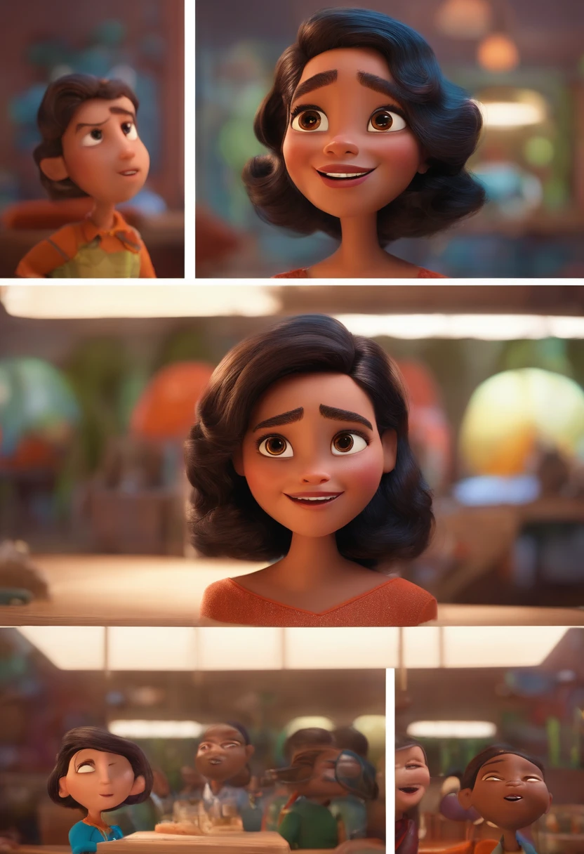 Um arquiteto de sonhos futurista, mas realista, inspired by Pixar animation, de perto. The character takes center stage with captivating facial expressions, oferecendo um toque de irrealidade.