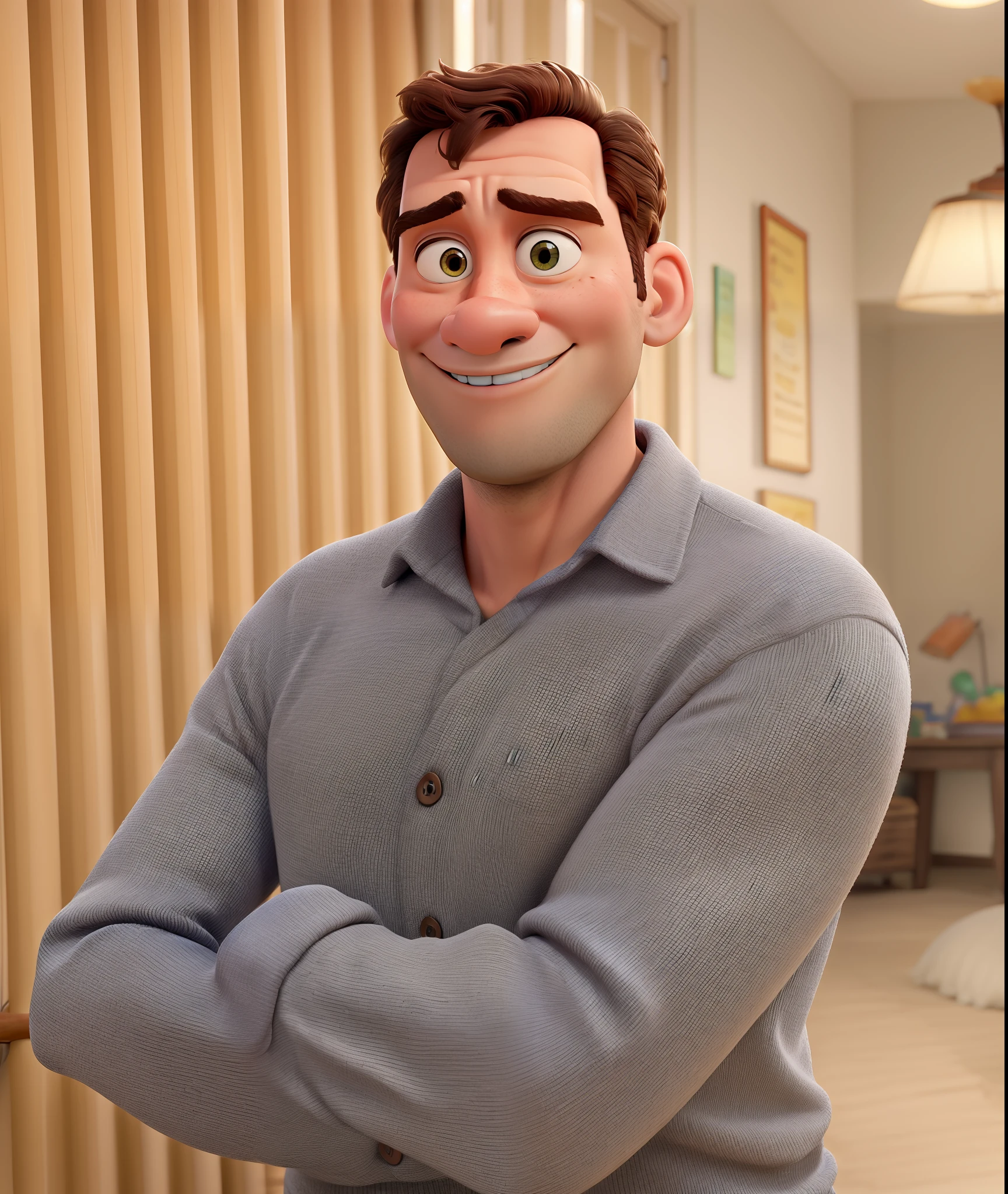 Um homem estilo disney pixar, alta qualidade, melhor qualidade