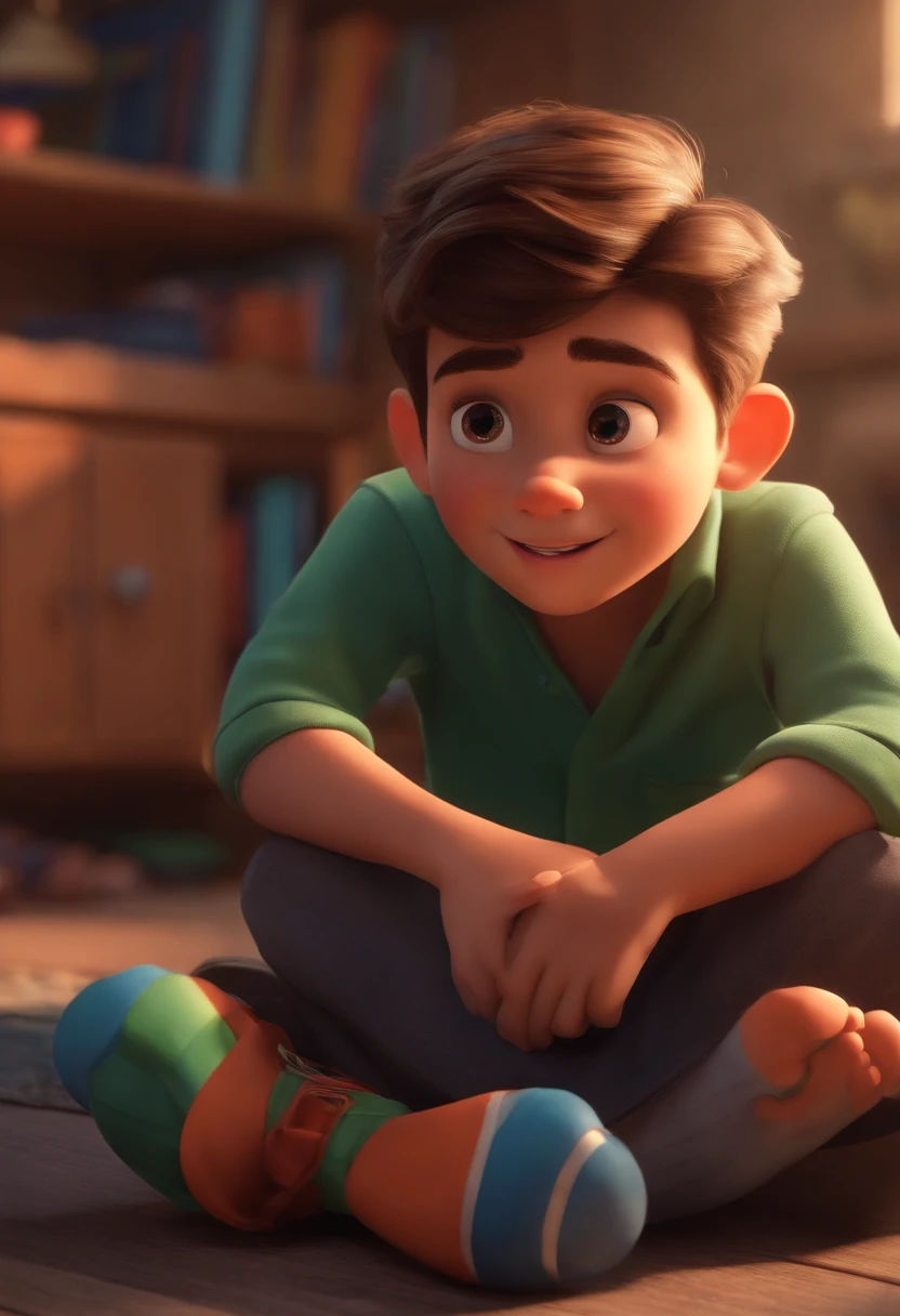 Image of a boy for a story in a YouTube video in Pixar format, He's the little allabester, He's the class leader, He's outgoing, Playful and gets up for a lot of things