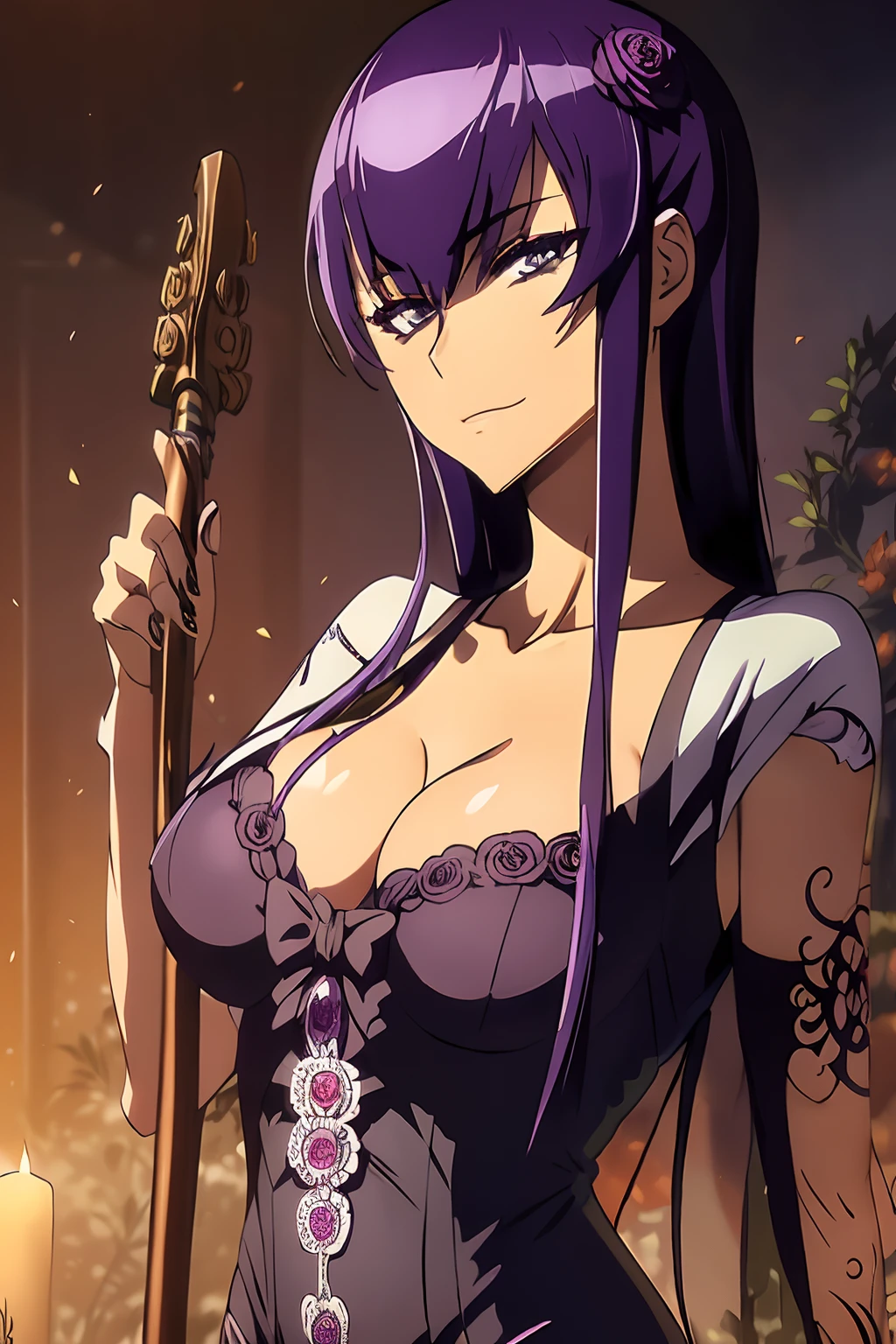 Saeko Busujima, una mujer con una flor en el pelo, la catrina, inspirado en Chica Macnab, dia de los muertos!!, Day of the Dead dress and makeup, dia de los muertos. 8 mil, ( ( dia de los muertos ) ), ( dia de los muertos ), (dia de los muertos)