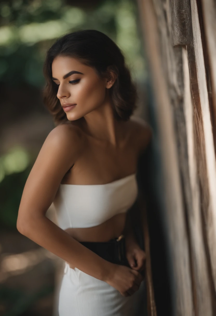 mulher de 20 anos, cabelo liso, com franja e curto, gosta de leitura, se interessa por marketing, It has indigenous traits.