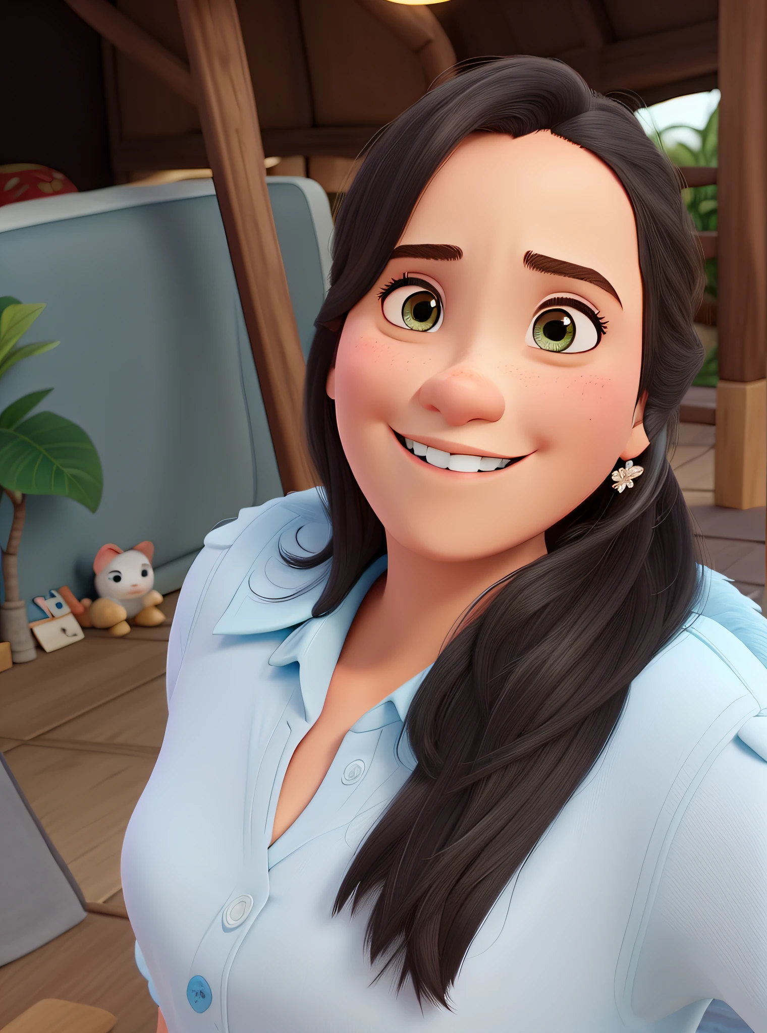 Uma muulher estilo disney pixar, alta qualidade, melhor qualidade