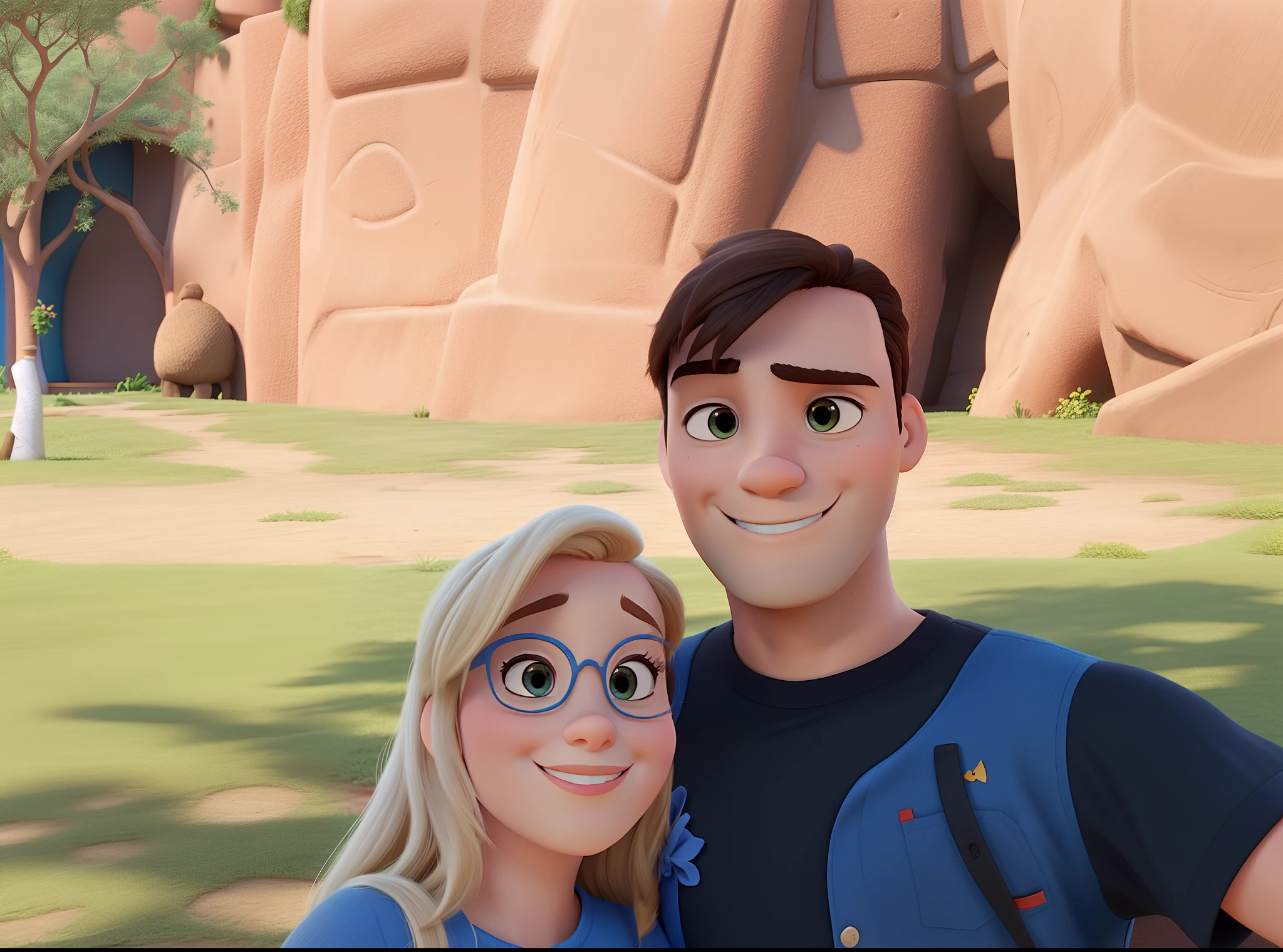 casal no estilo disney pixar, alta qualidade, melhor qualidade
