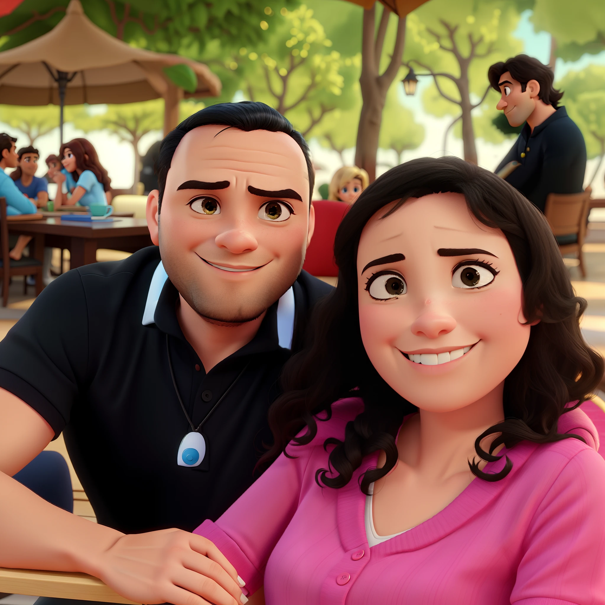 Um casal estilo pixar disney em alta qualidade