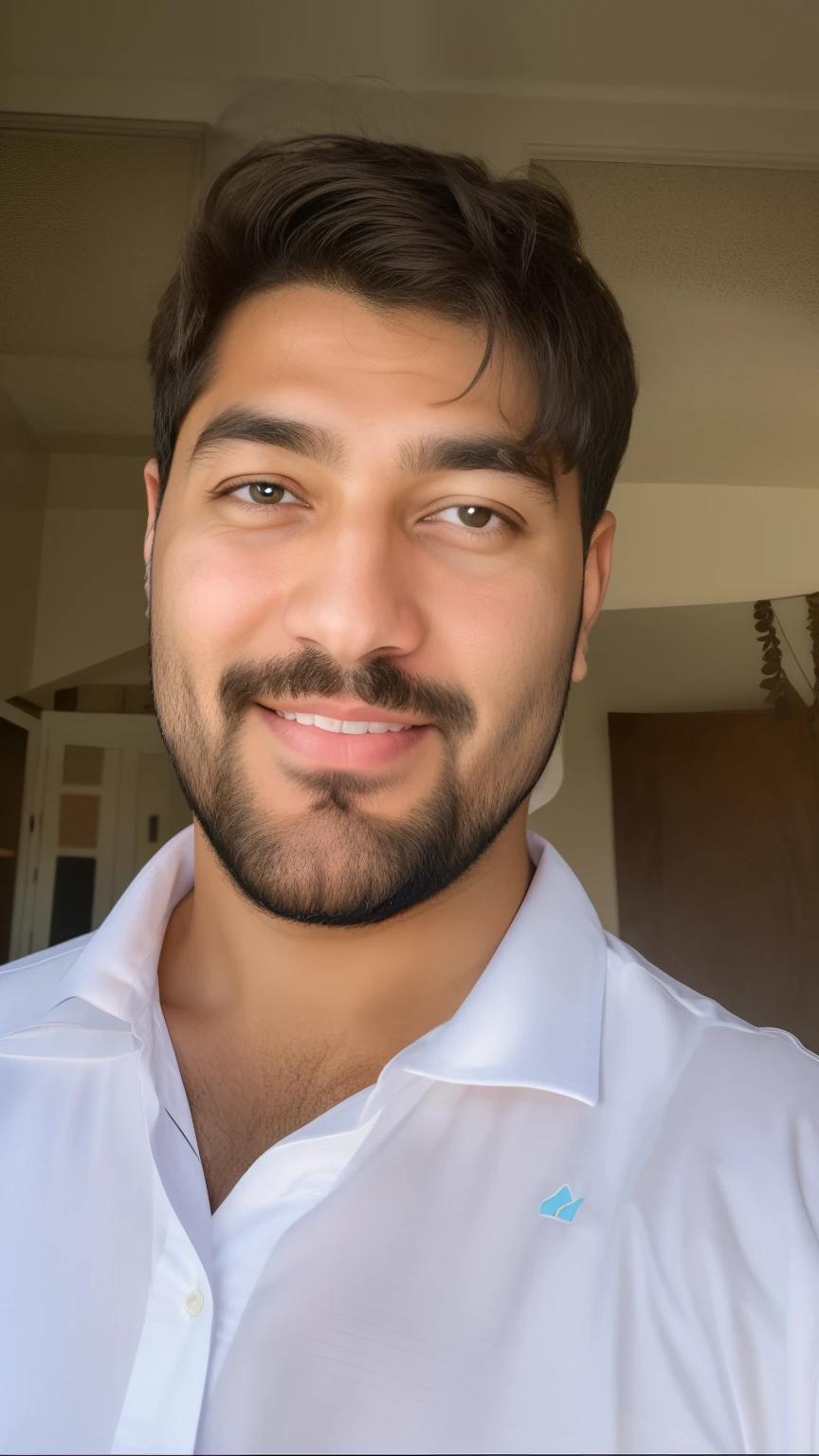 homem com barba e camisa branca sorrindo, foto de perfil headshot, com uma barba pequena, em torno de 1 9 anos, Khyzyl Saleem, foto de perfil profissional, sem barba, sem barba, Sayem Reza, Emad Mostaque, taken in the early 2020s, Cristiano Orrillo, Condutor de Ene