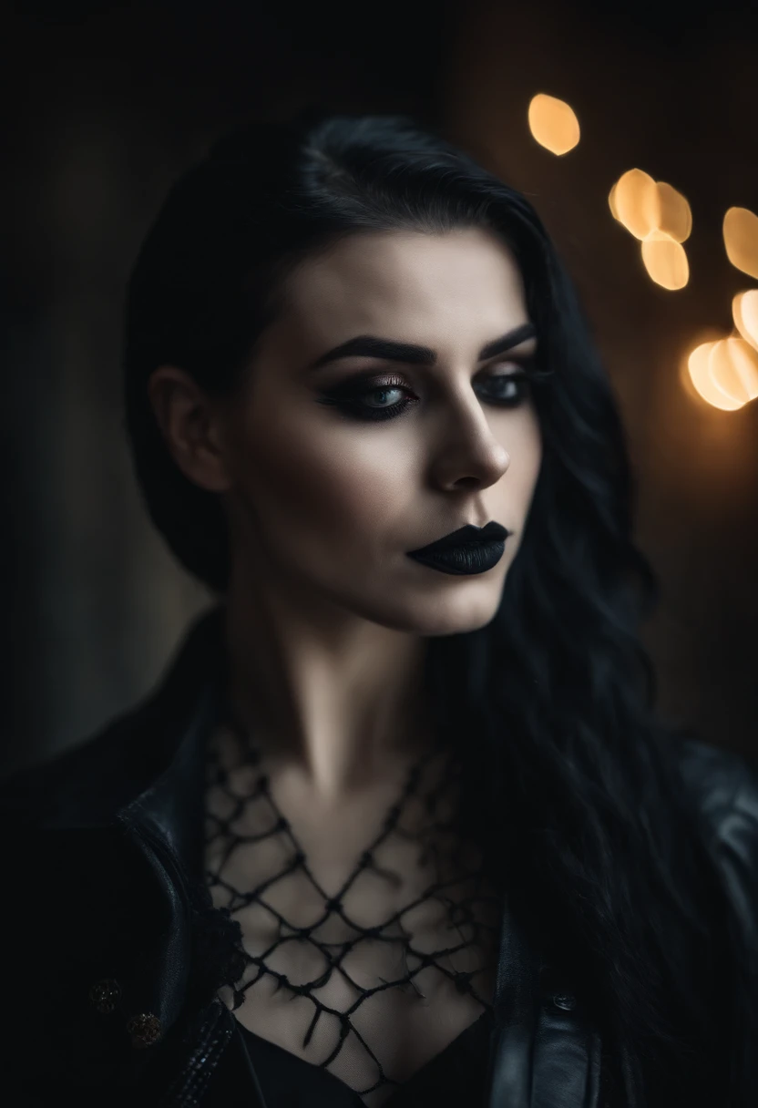 sexy goth girl, (Canon EOS 5D Mark IV câmera, Famoso por capturar cores vibrantes e texturas ricas:1.2),parte superior do corpo