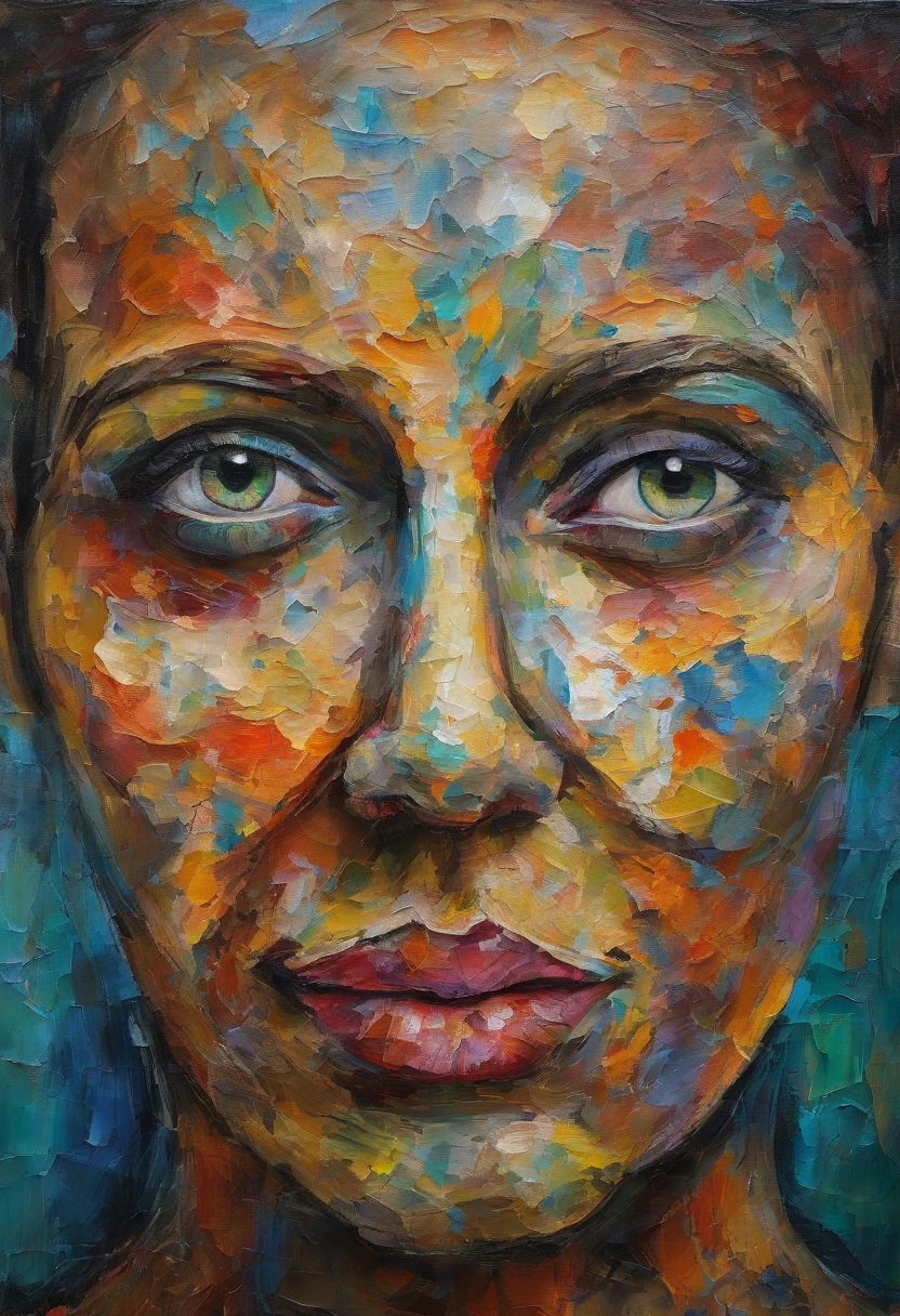 Brains,Close up do rosto com olhos fechados, Piedade filial madura,retrato abstrato,  hands on the chest,arte sombria surreal, 4k symmetrical portrait, Rosto detalhado, Olhos Detalhados